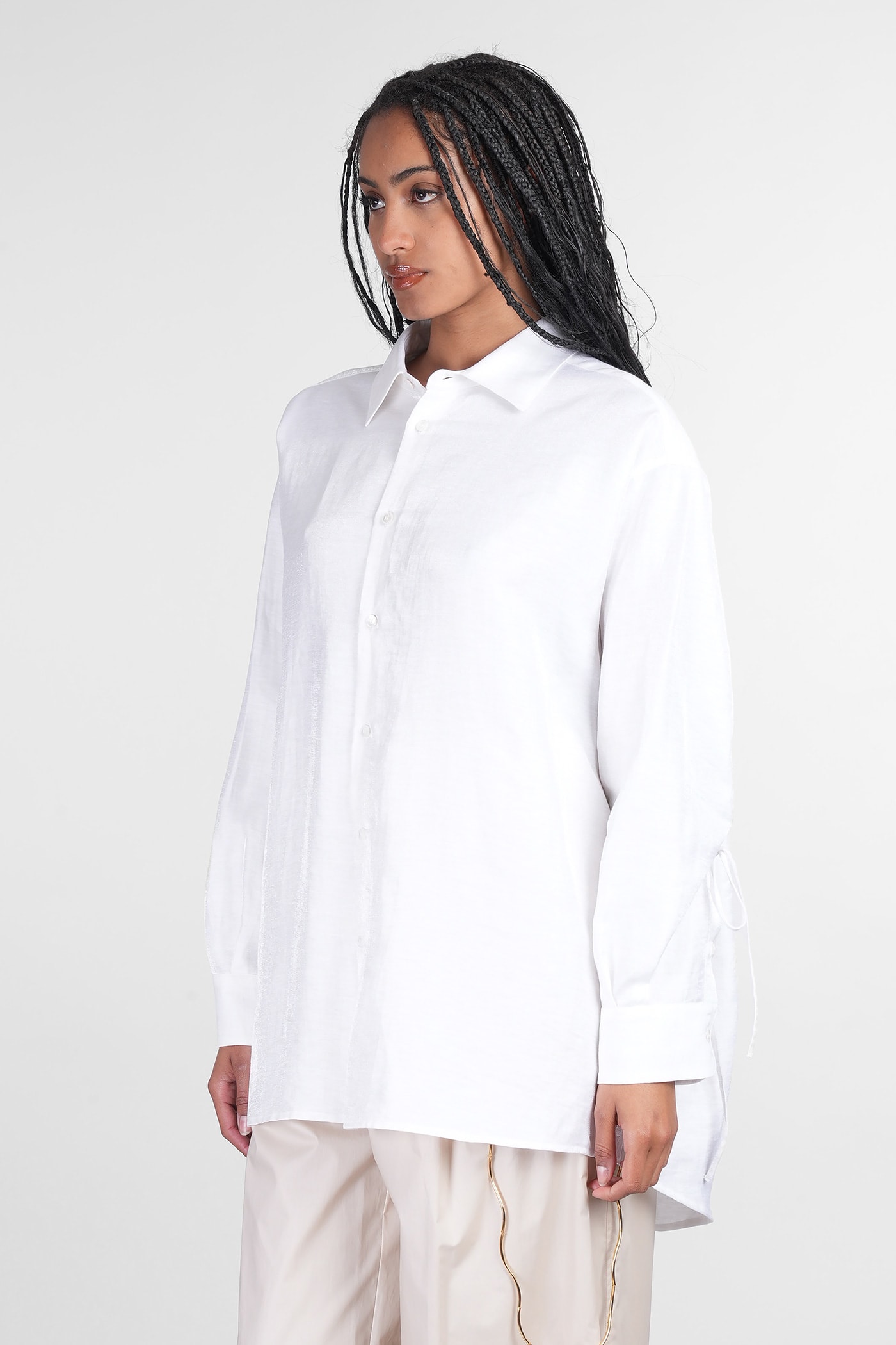 Darkpark Keanu Shirt In White Linen