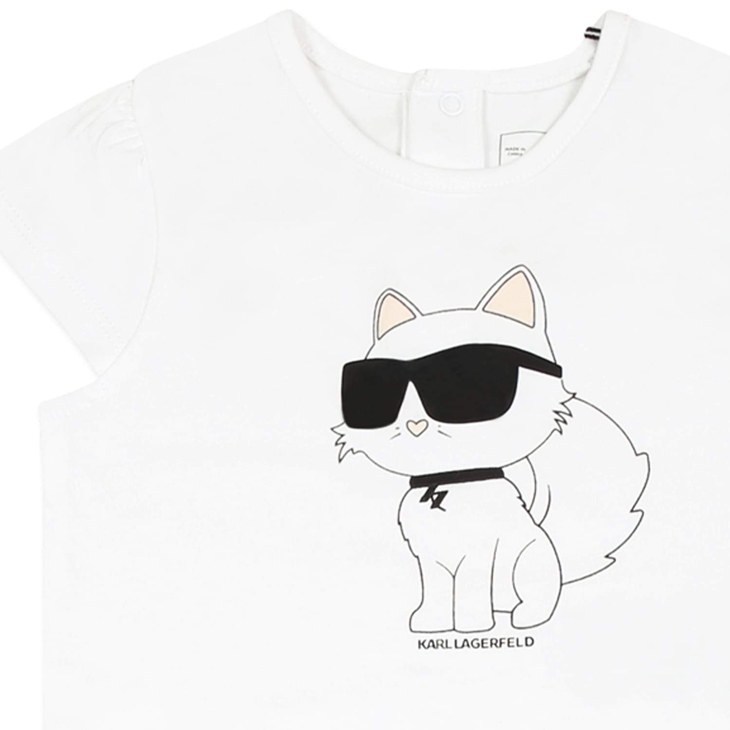 Shop Karl Lagerfeld Multicolor Suit For Baby Girl With Choupette