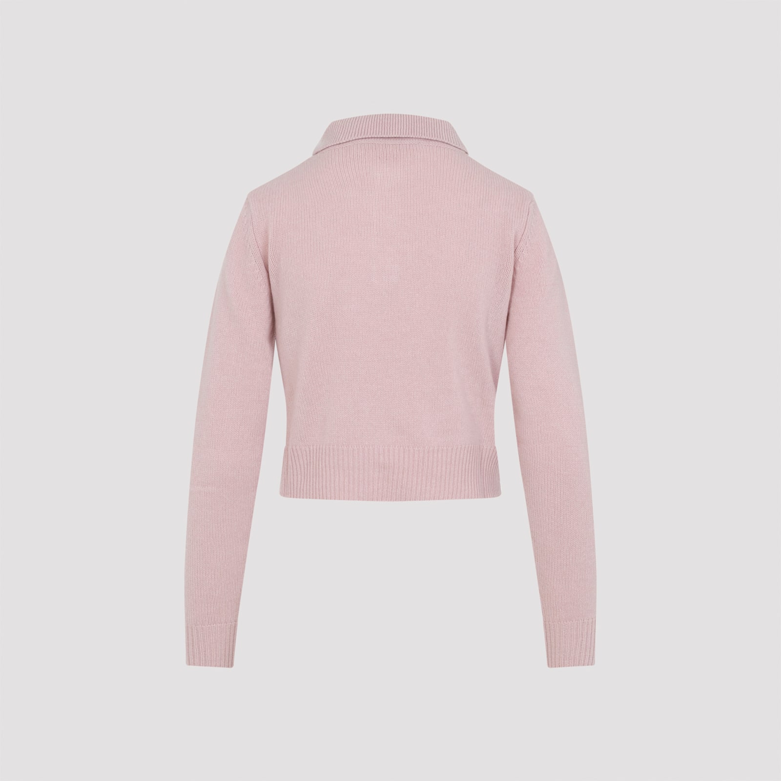 Marni Collared Top With Ribbed Cuffs And Hem In Pink