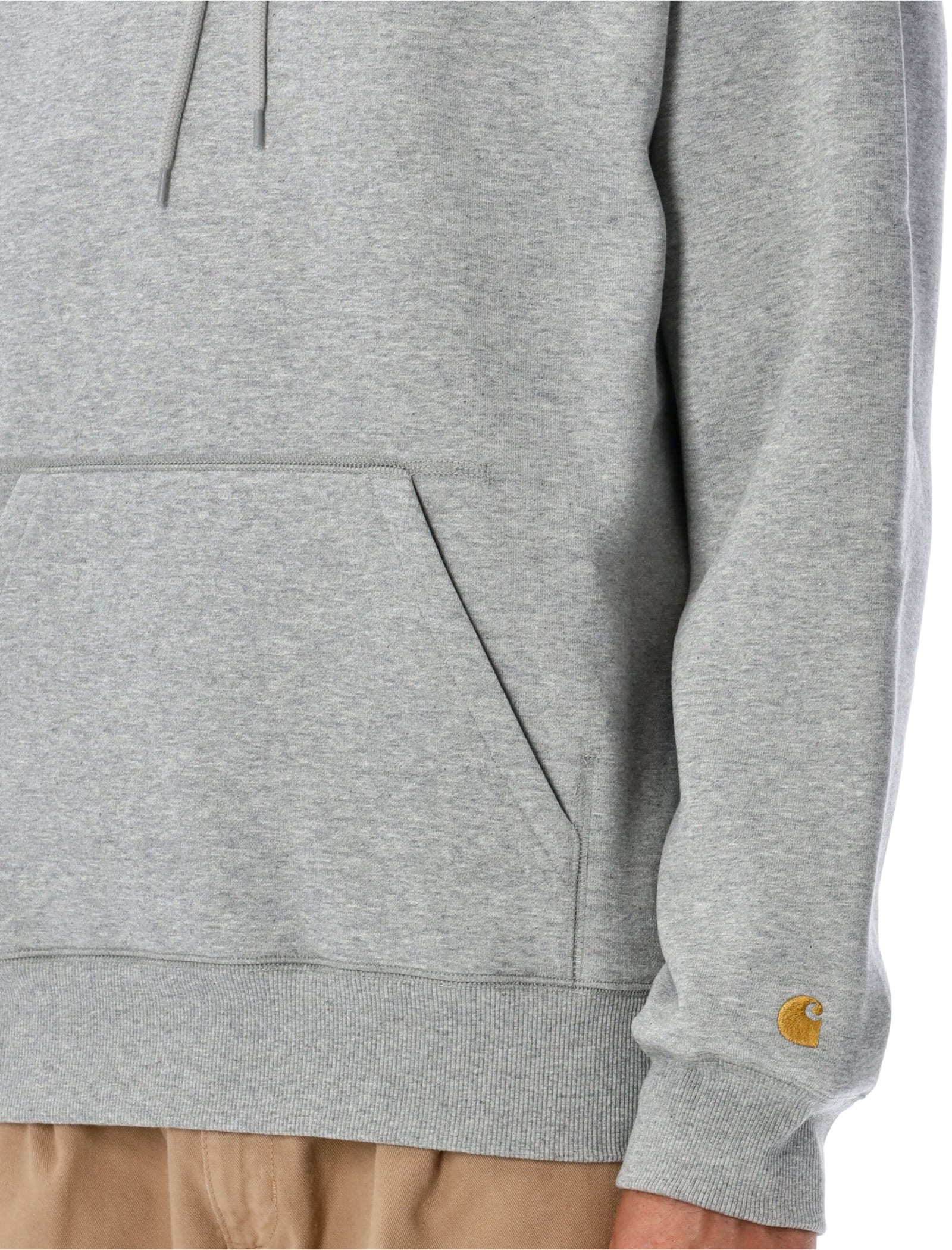Carhartt Work In Progress Chase Cotton Blend Zip-up Hoodie In Grey Heather