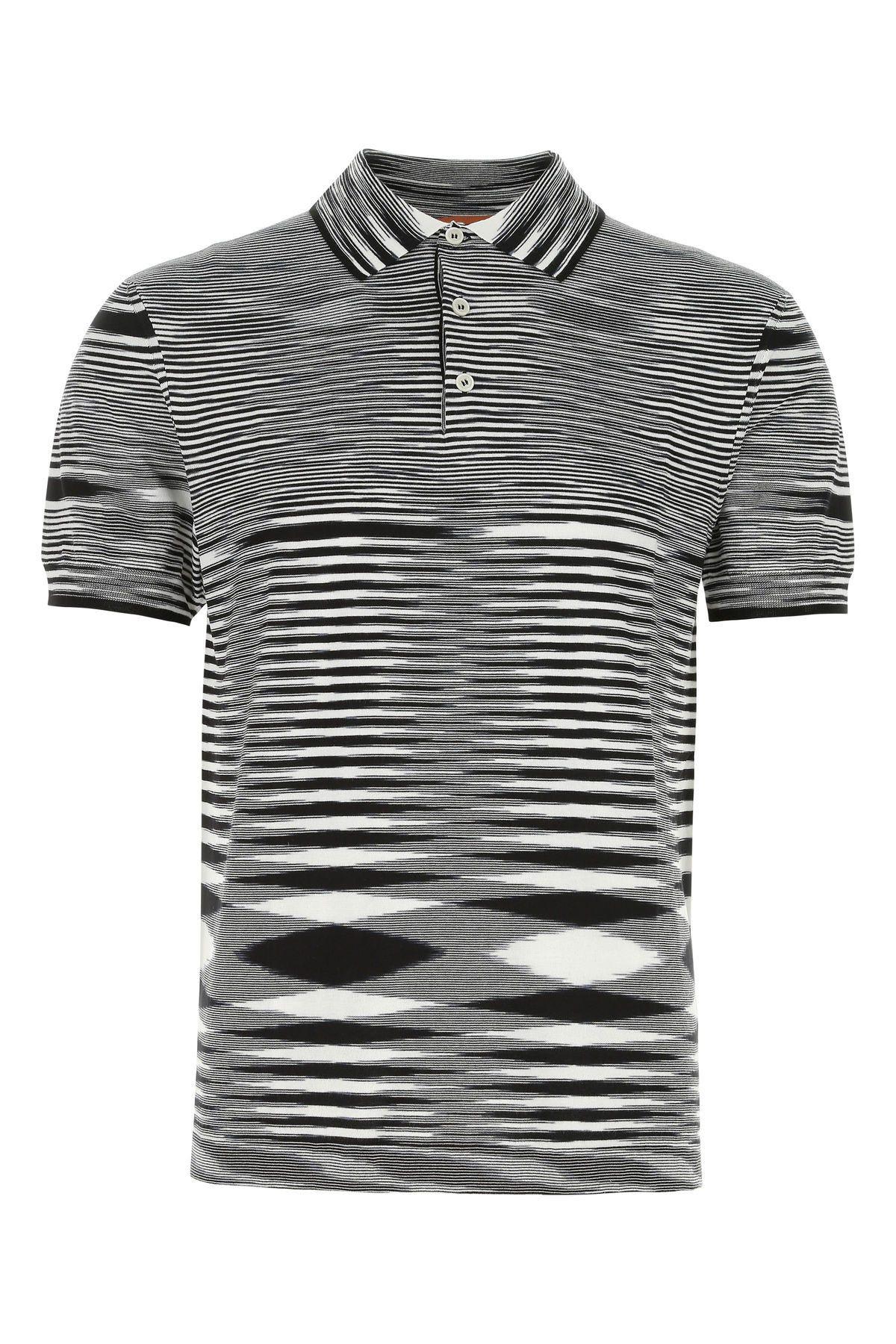 Shop Missoni Embroidered Cotton Polo Shirt In Black