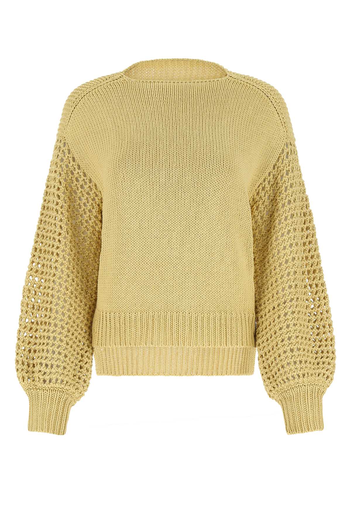 Mustard Silk Blend Oversize Sweater