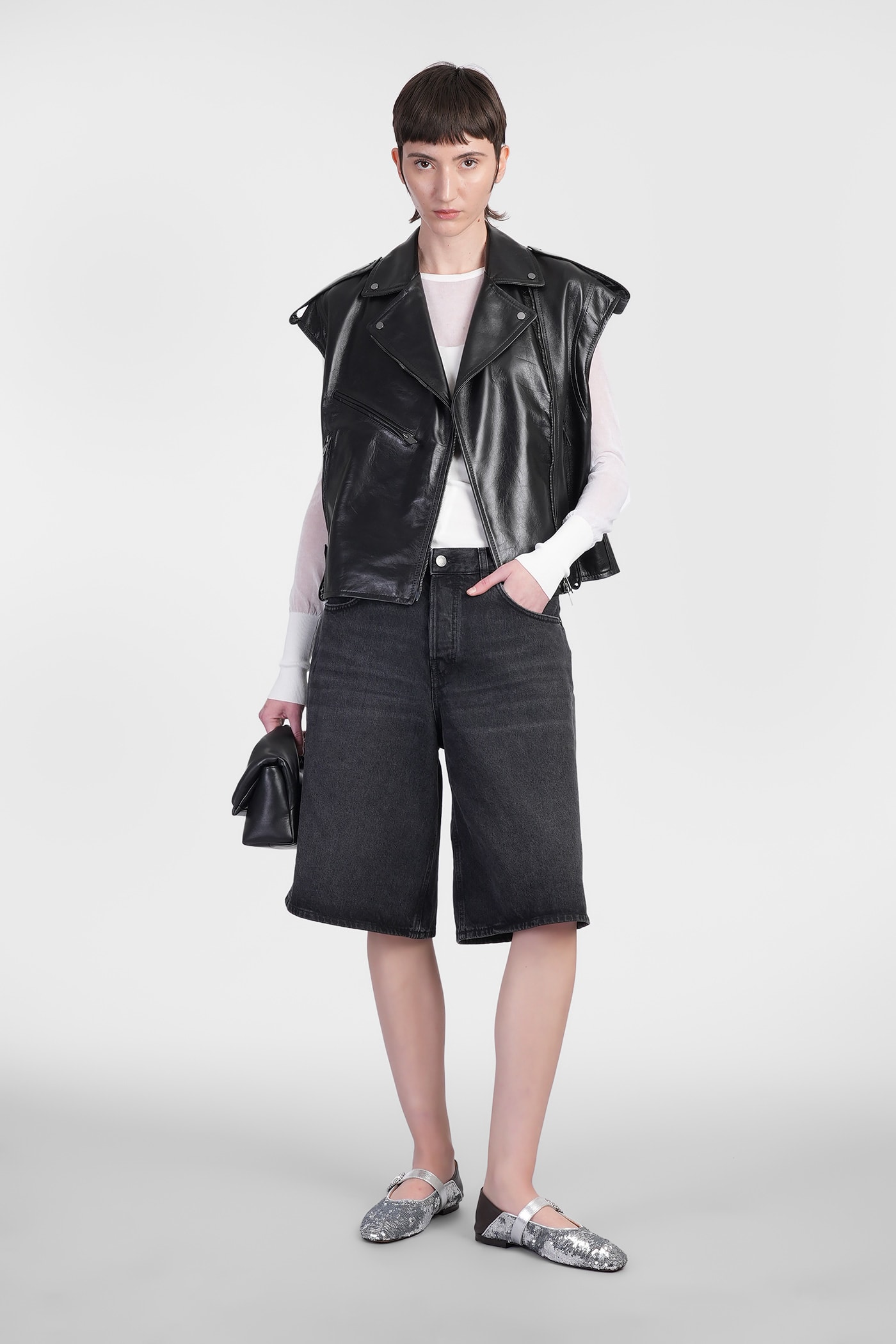 Salvatore Santoro Biker Jacket In Black Leather