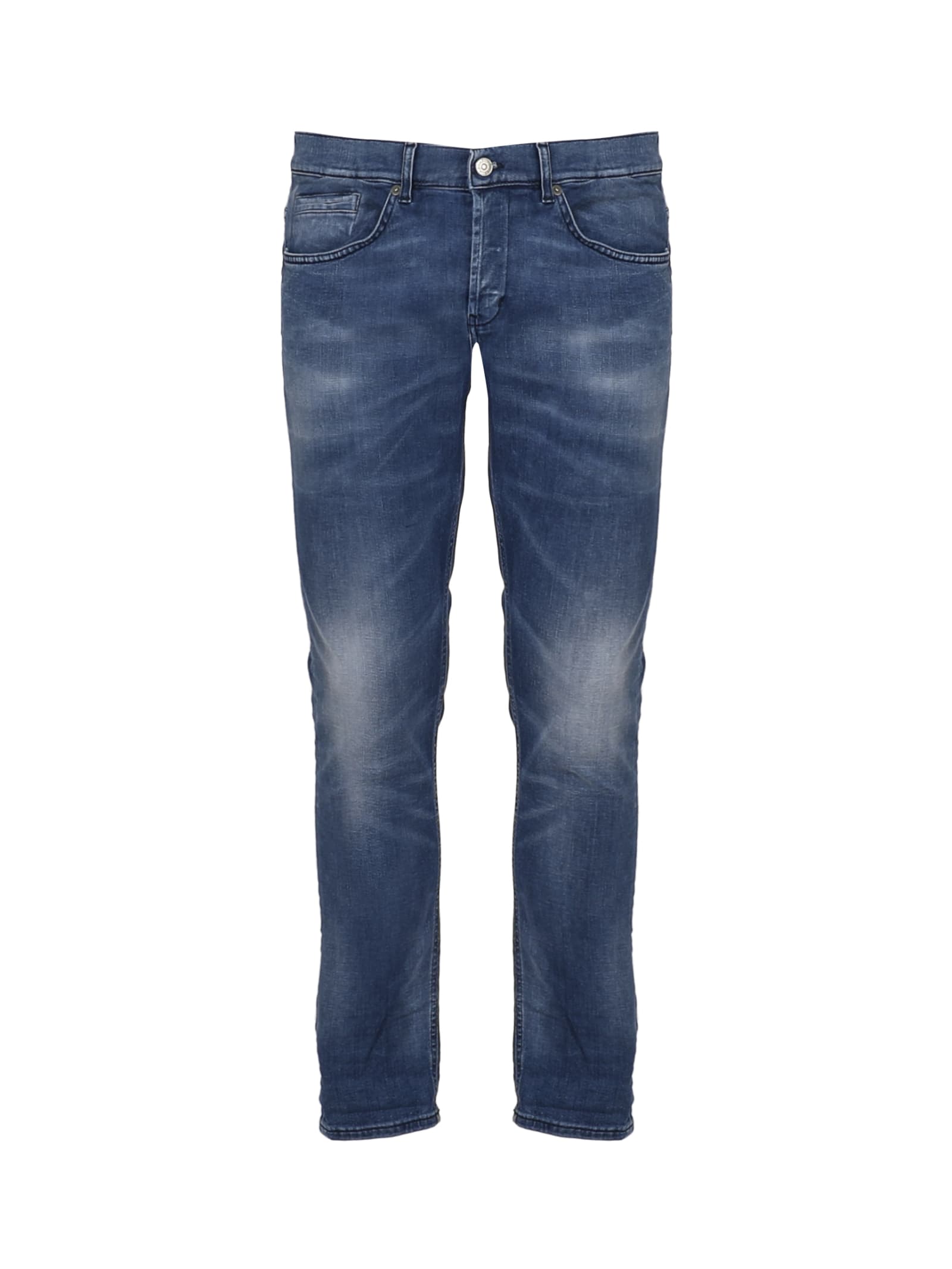 Shop Dondup Jeans George In Cotton In Blue