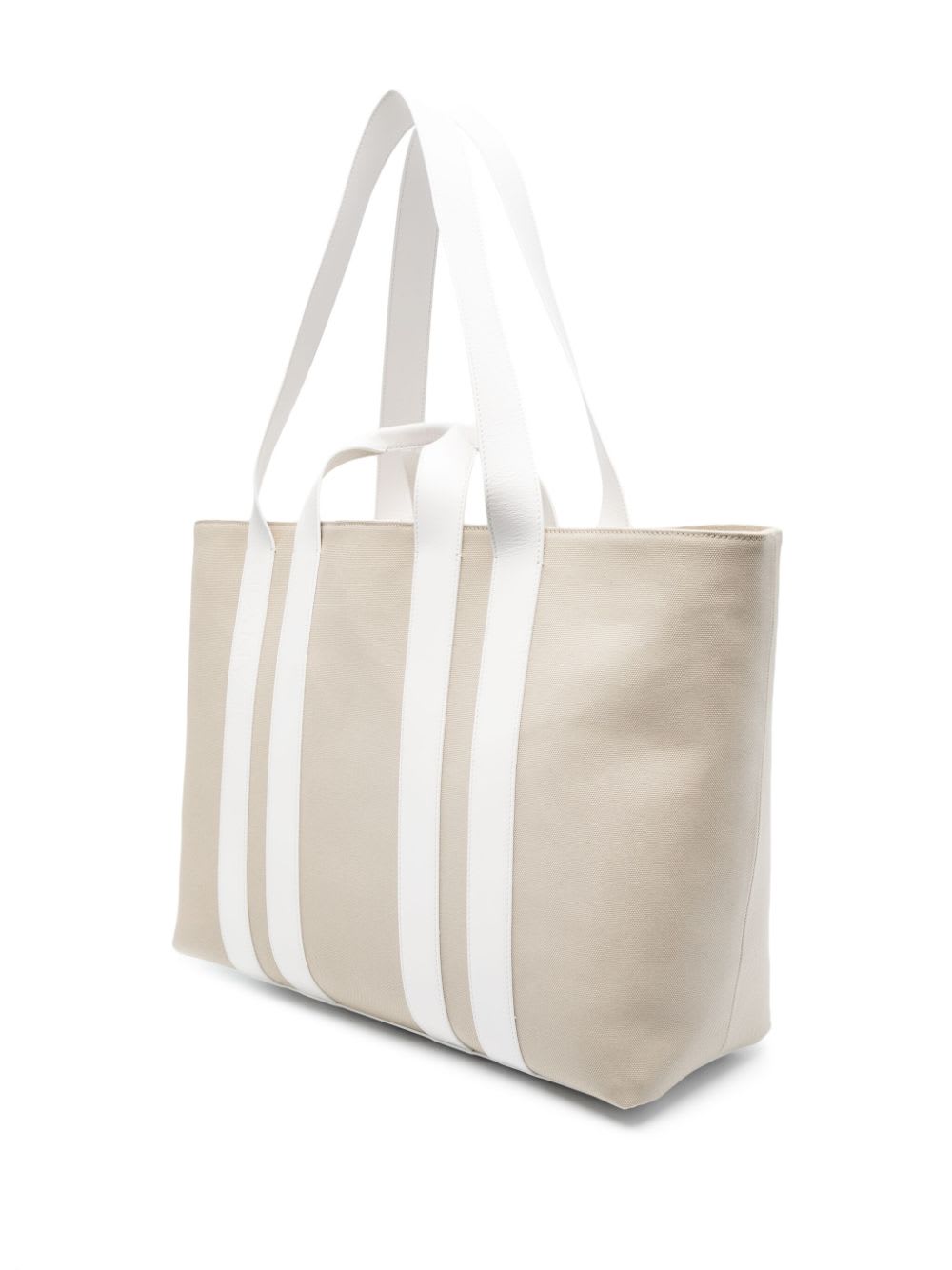 Shop Lanvin Ballade East West Tote Bag In Beige Chine