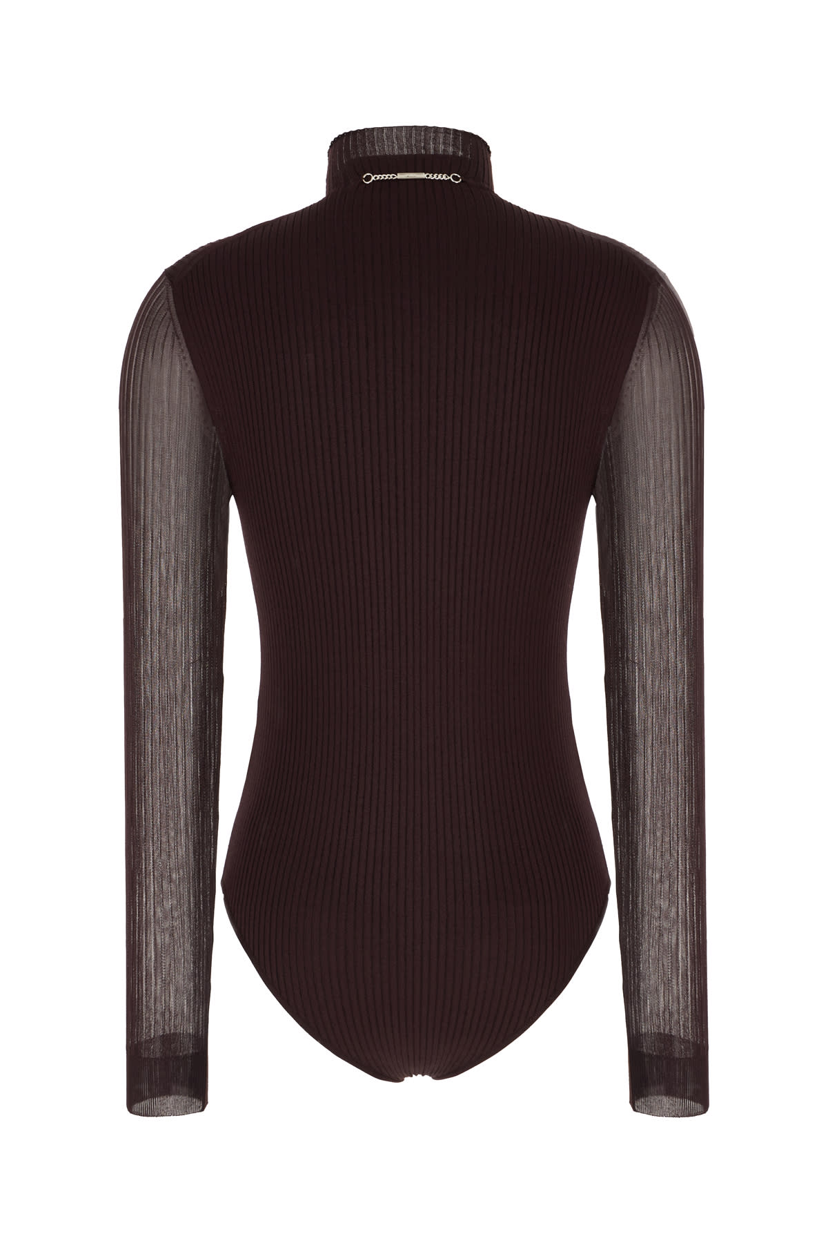 Shop Fendi Aubergine Stretch Viscose Blend Bodysuit