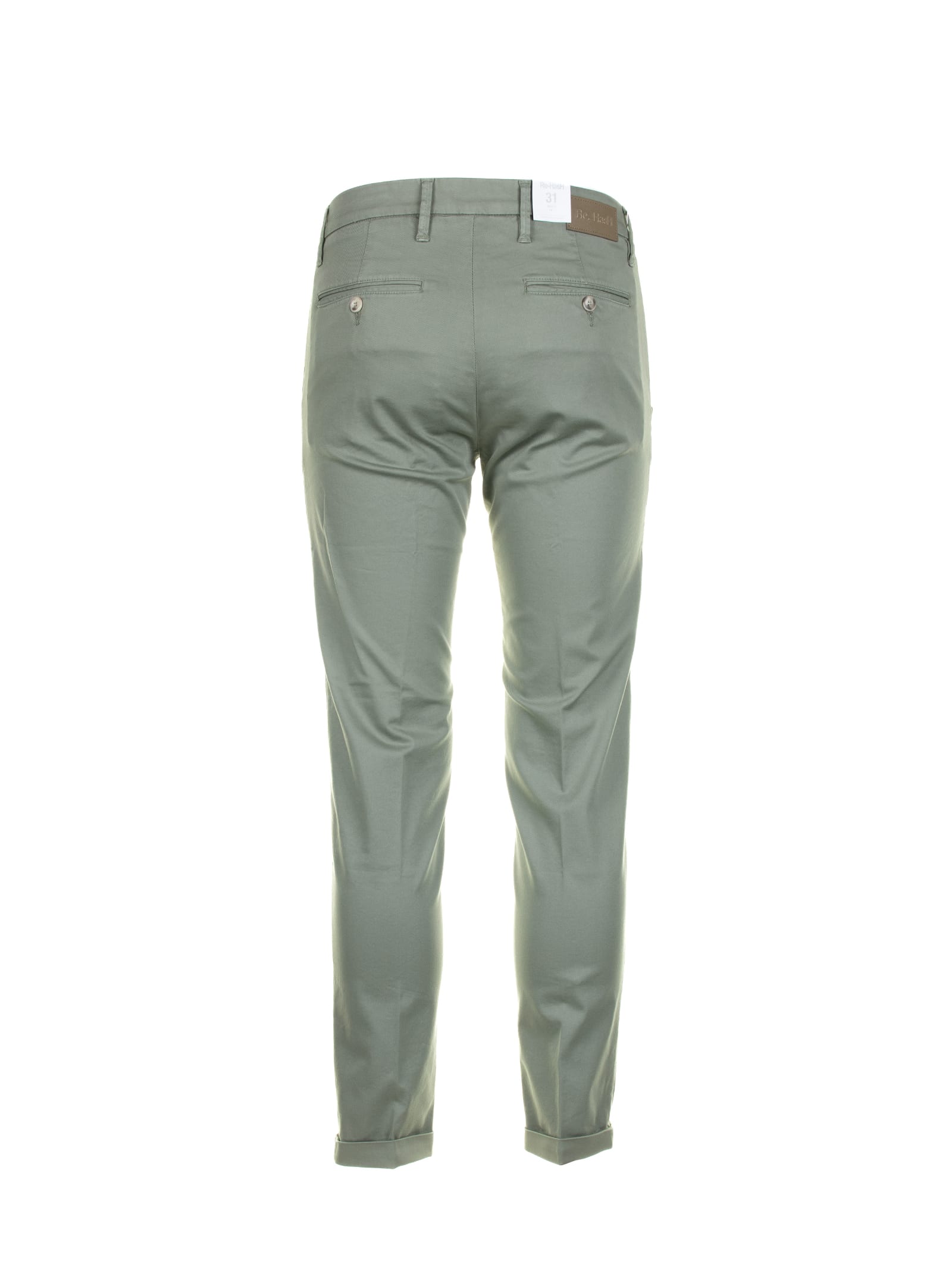 Shop Re-hash Sage Green Chino Trousers In Salvia