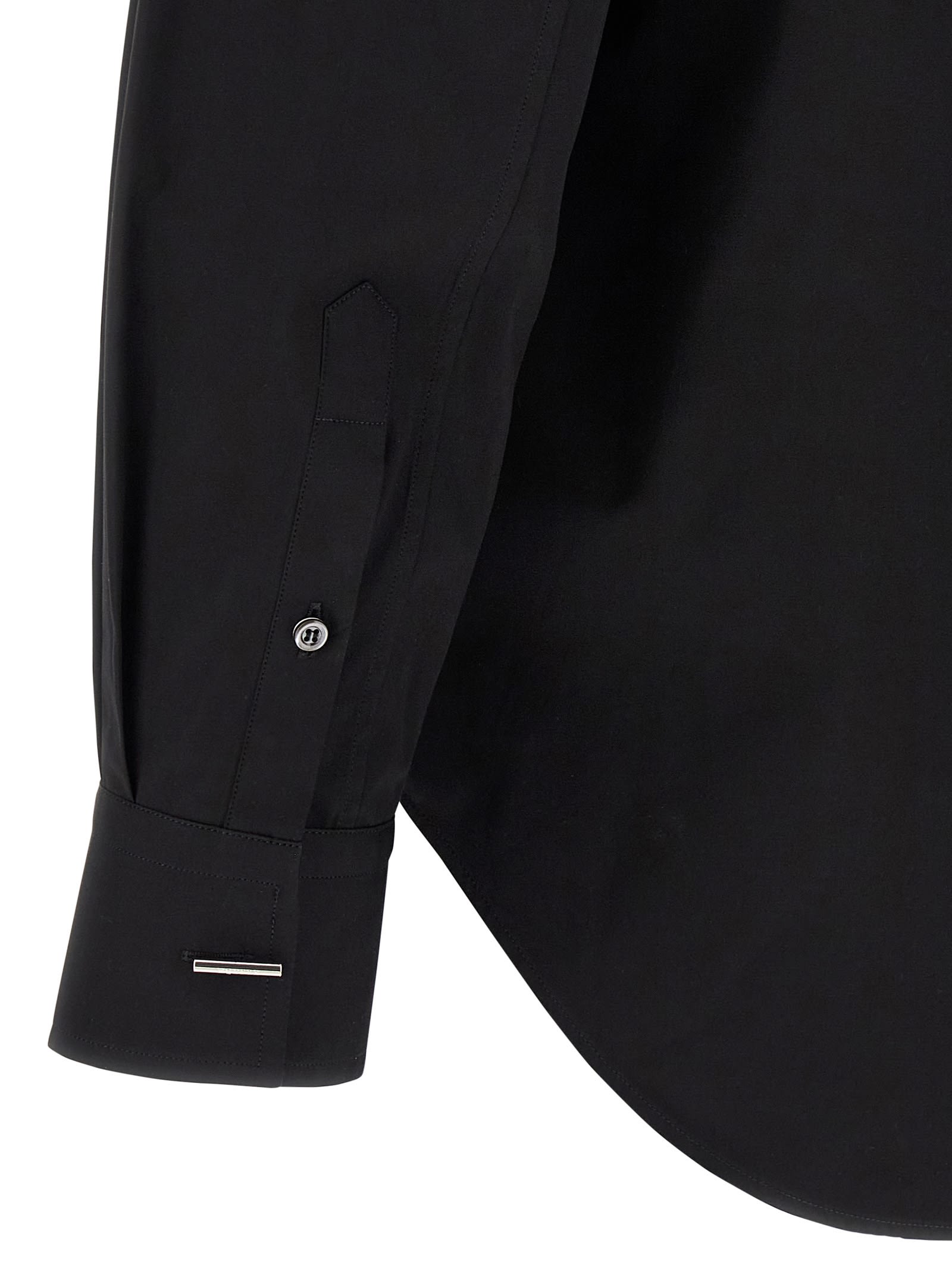 Alexander Mcqueen Logo Embroidery Shirt Shirt And Blouse Black In Black