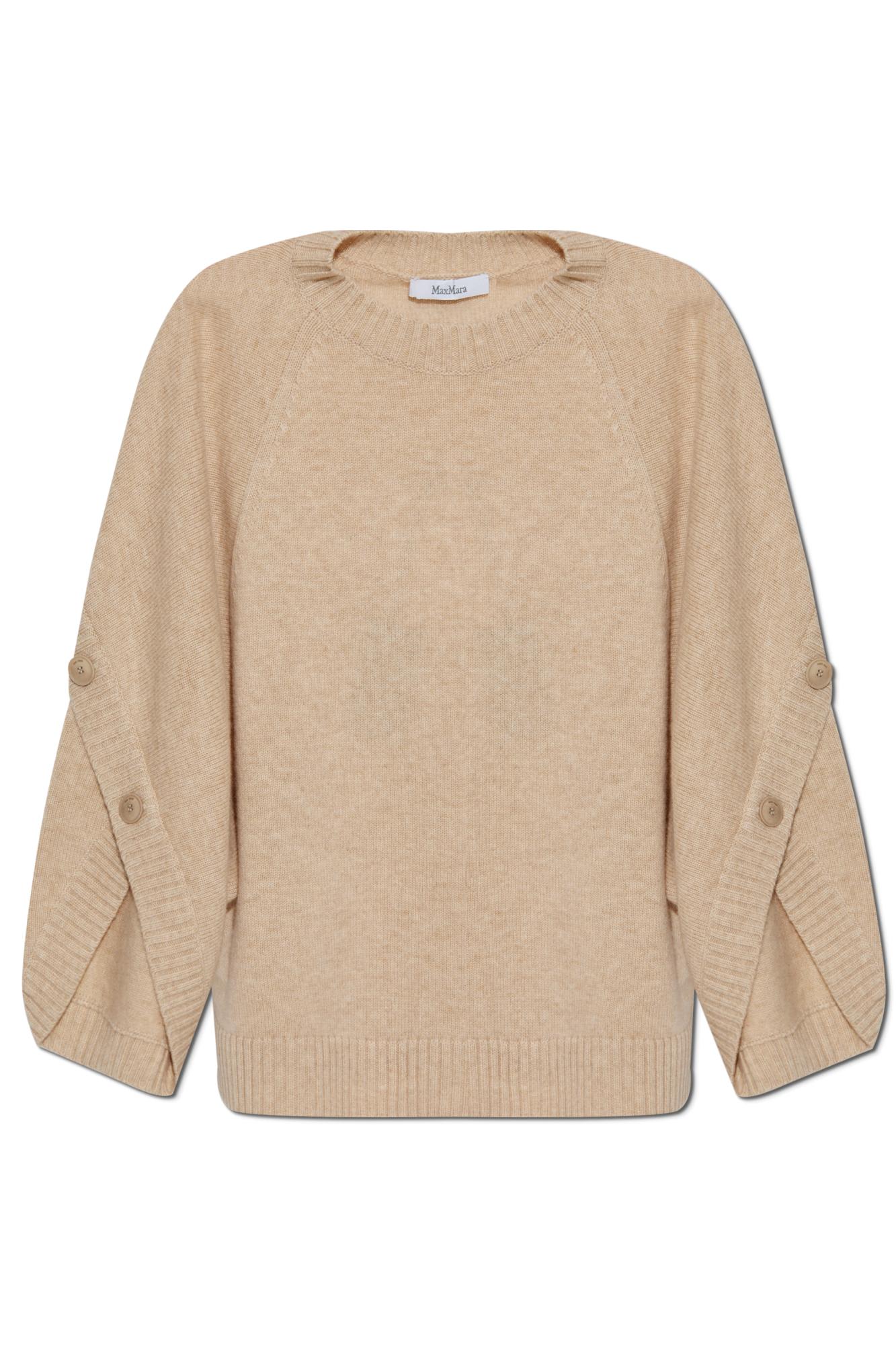 Max Mara Ampex Oversized Wool Blend Sweater In Neutral