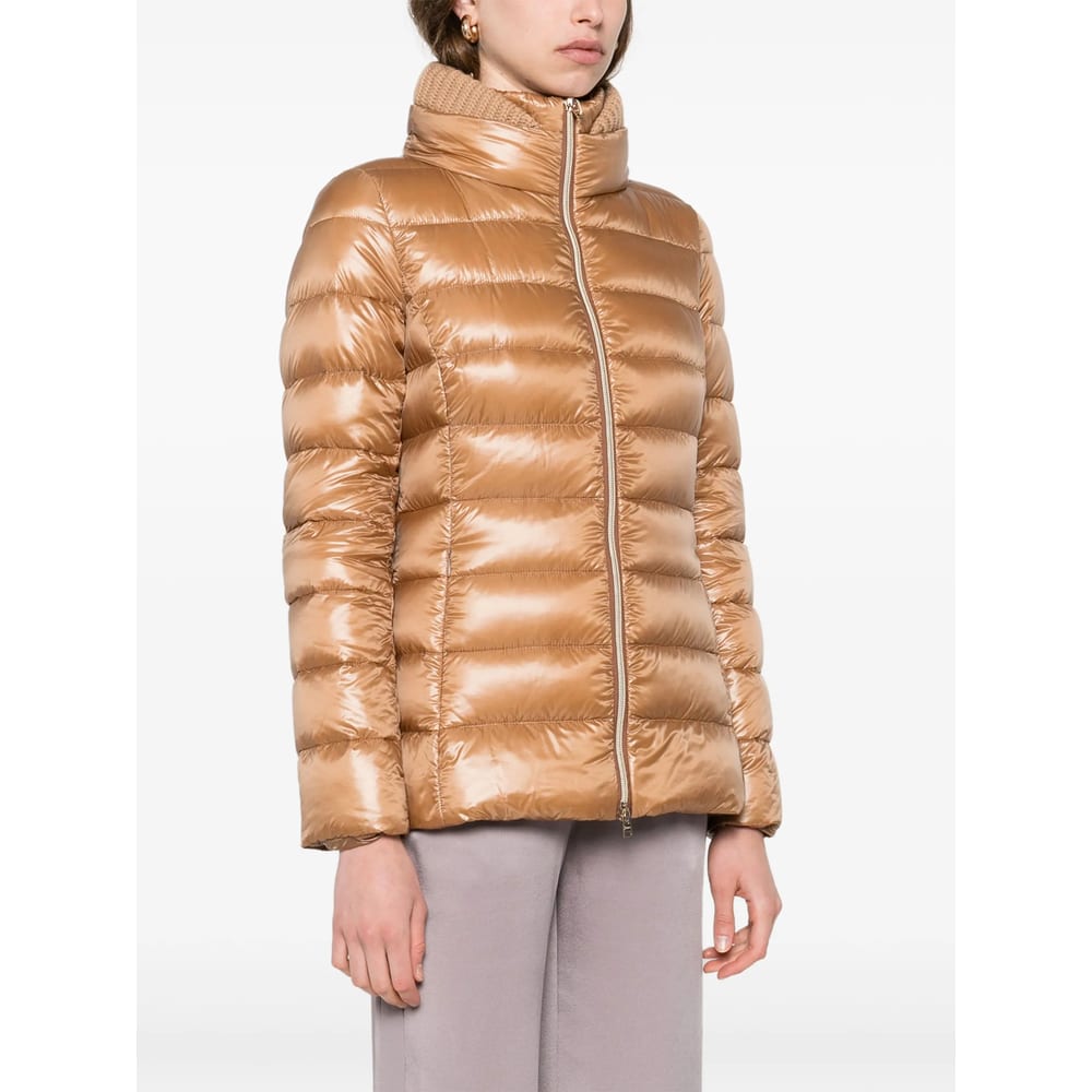 Herno Quilted Down Jacket In Brown
