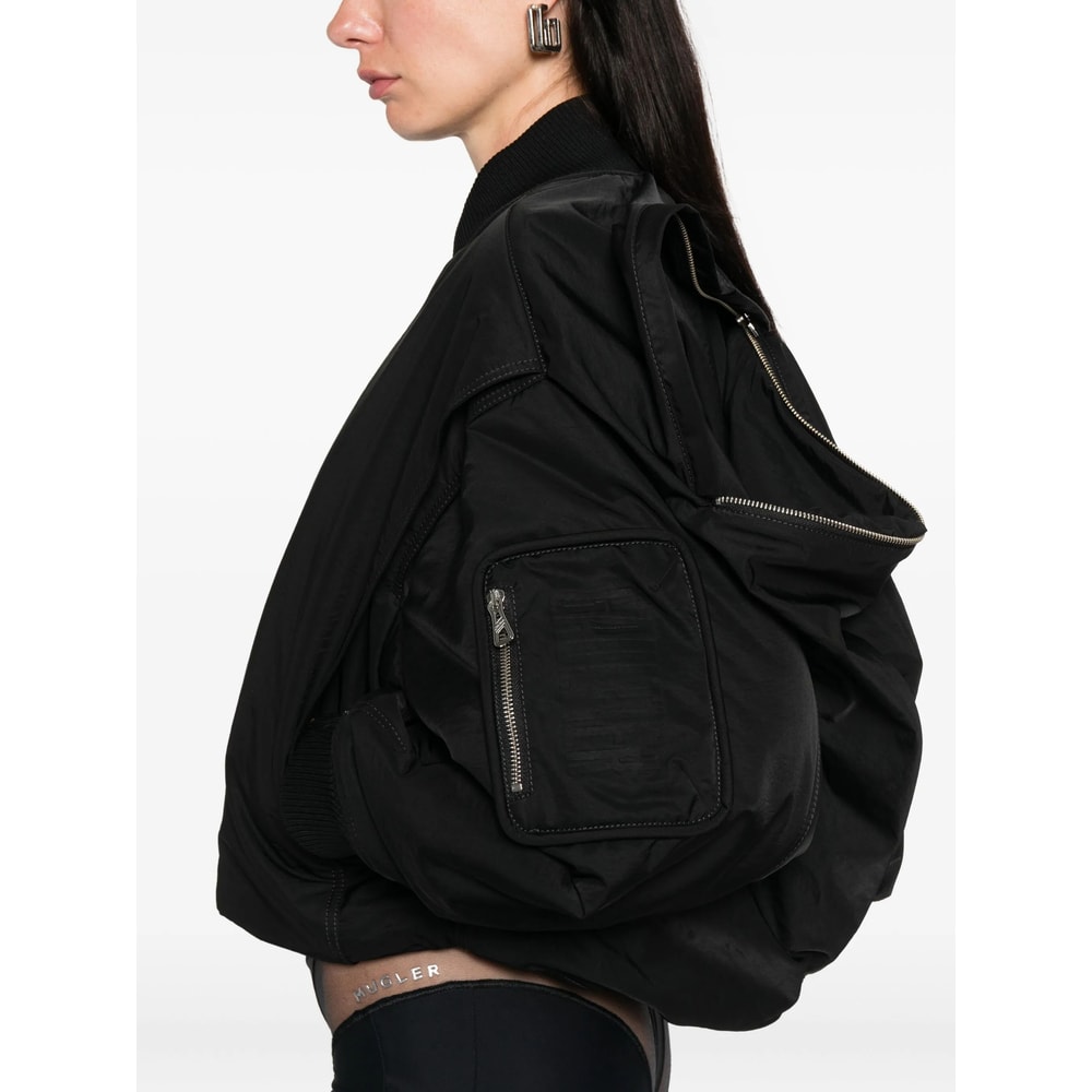 Jean Paul Gaultier Short Zip-up Jacket In Black