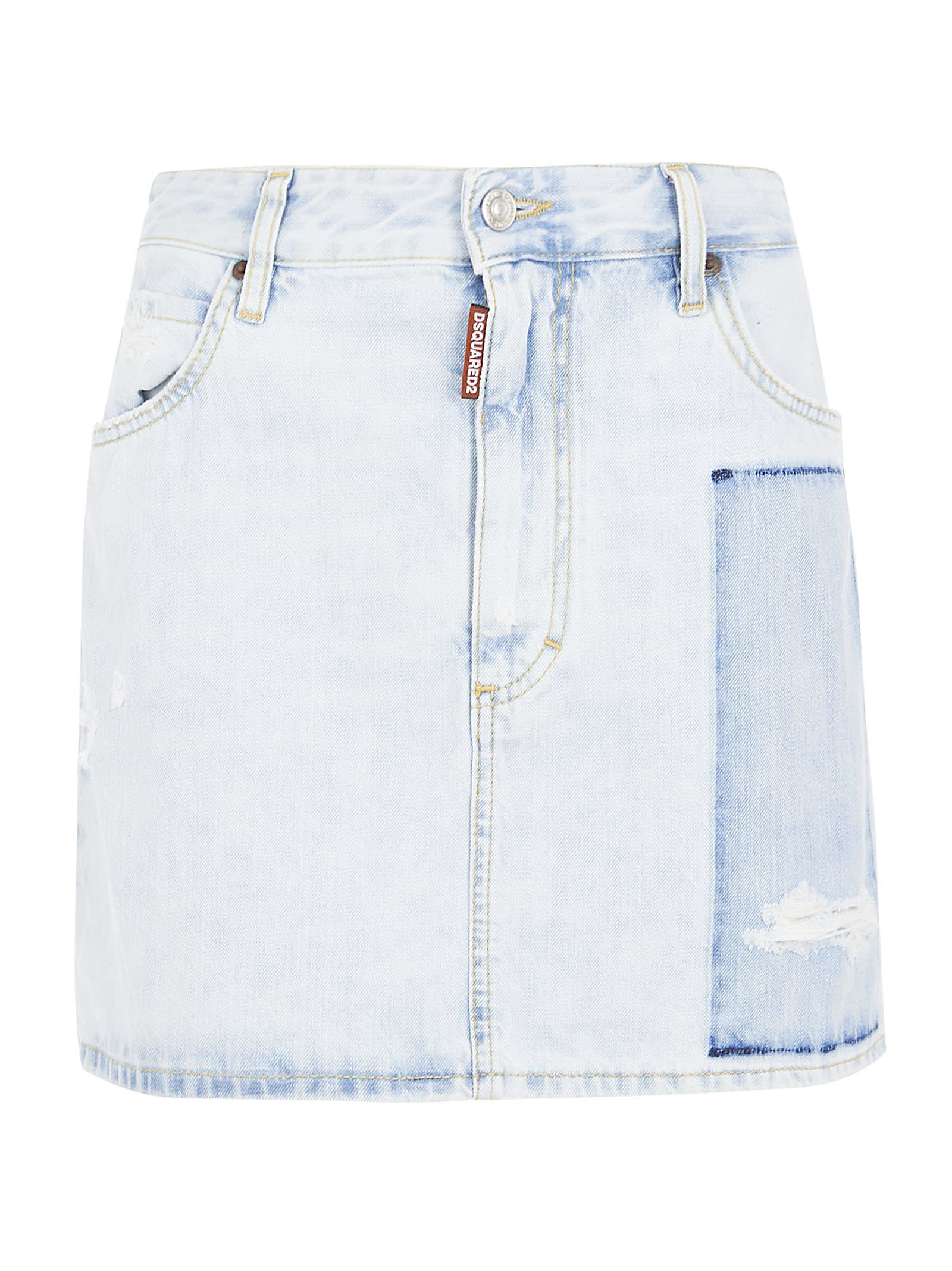 white short denim skirt