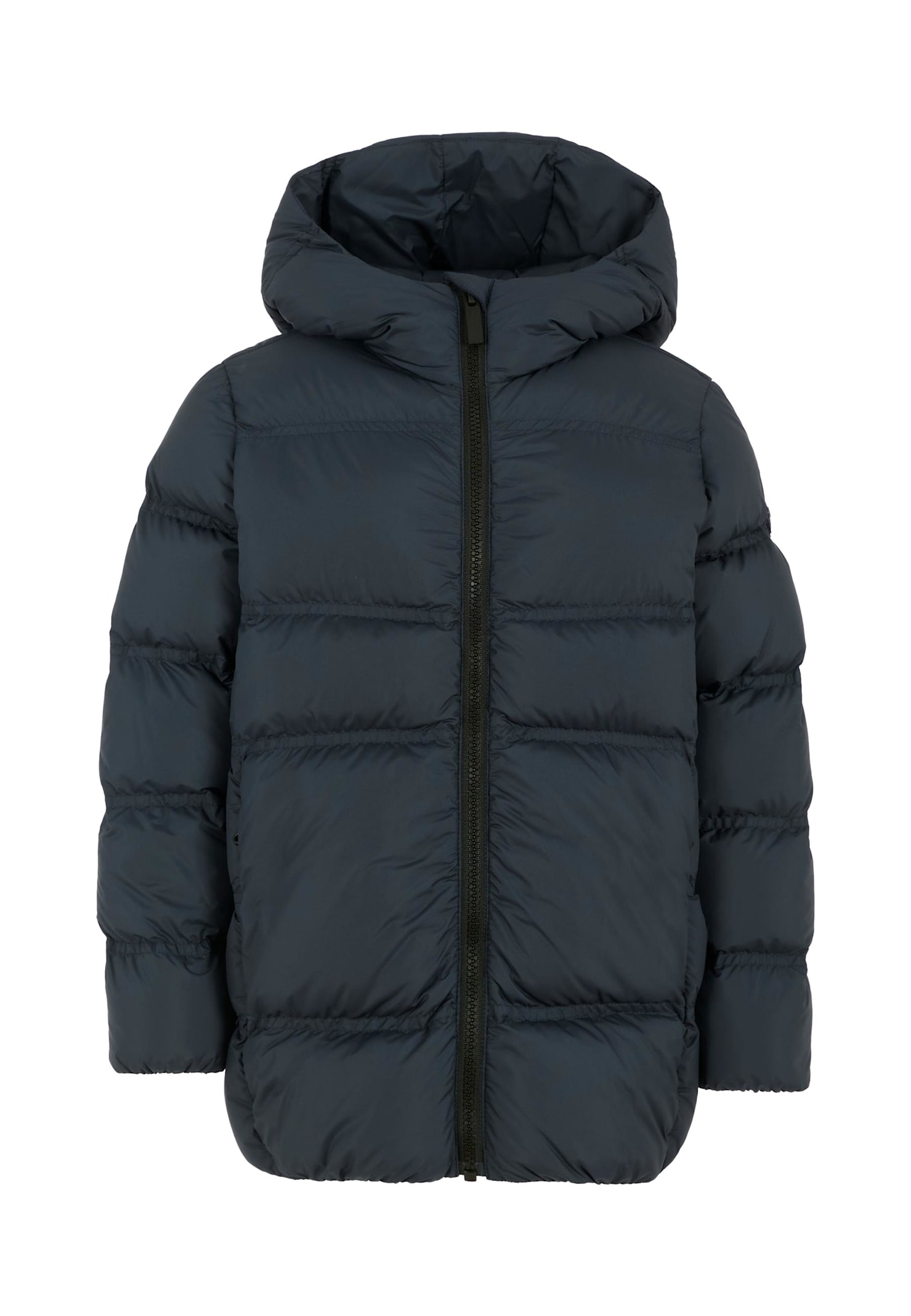 Colmar Blue Down Jacket For Kids With Logo In Brown