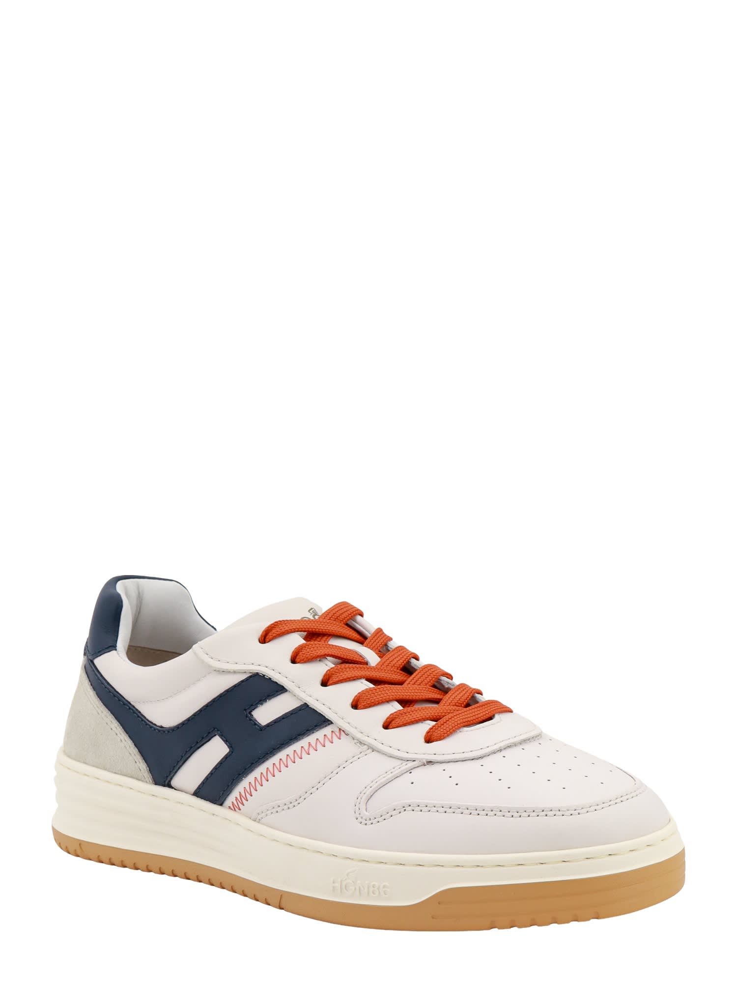 Shop Hogan H630 Sneakers In Bianco/blu/marrone