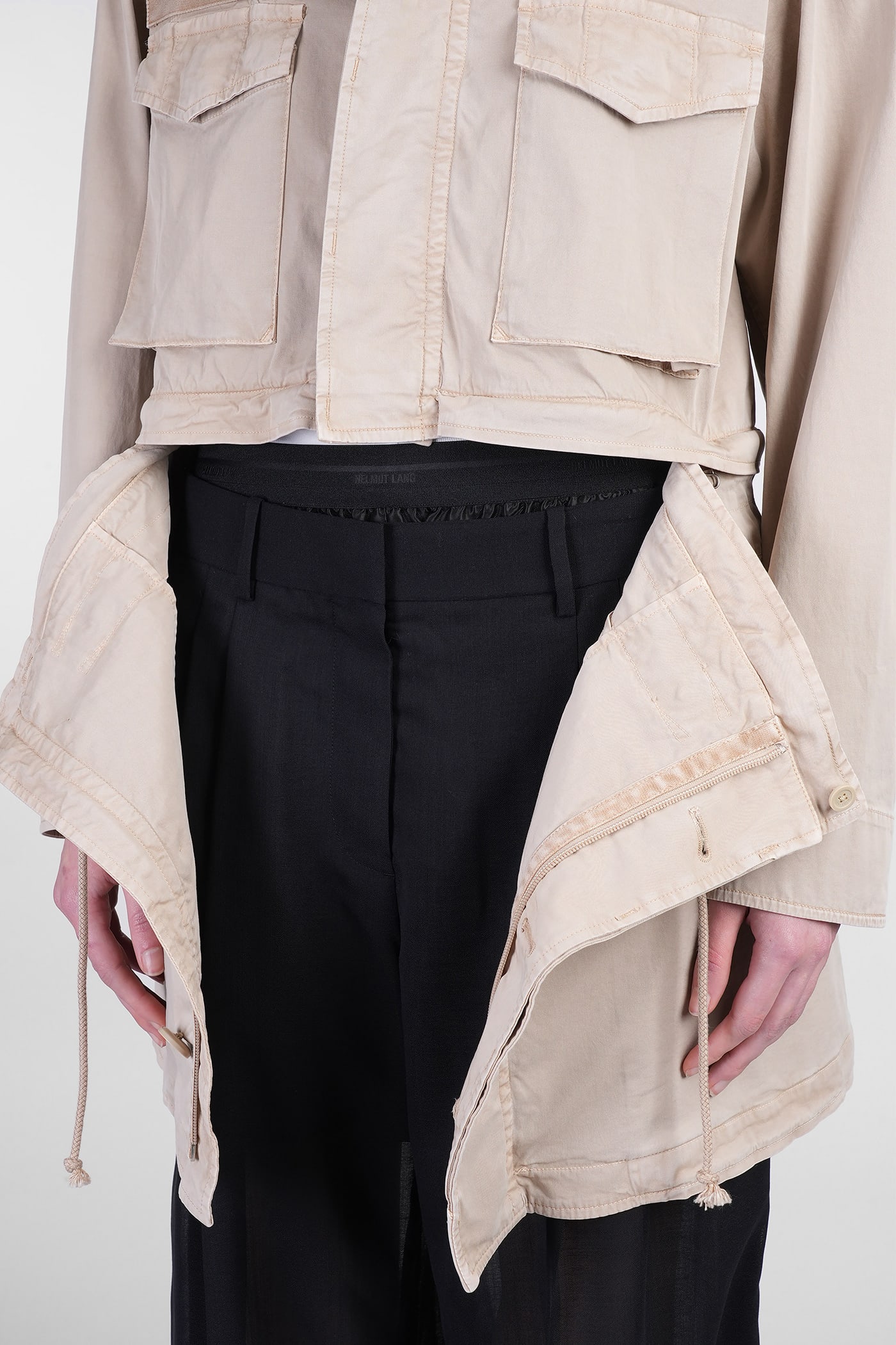Helmut Lang Parka In Beige Cotton In Neutral