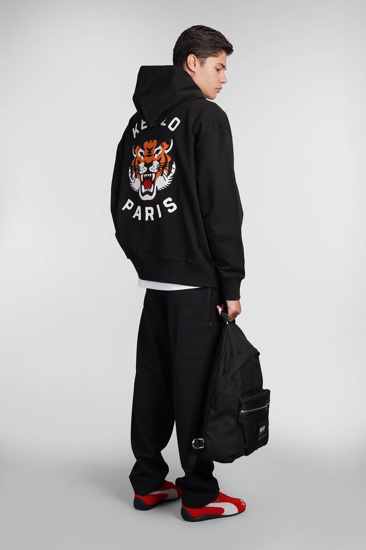 Shop Kenzo Sweatshirt In Black Cotton