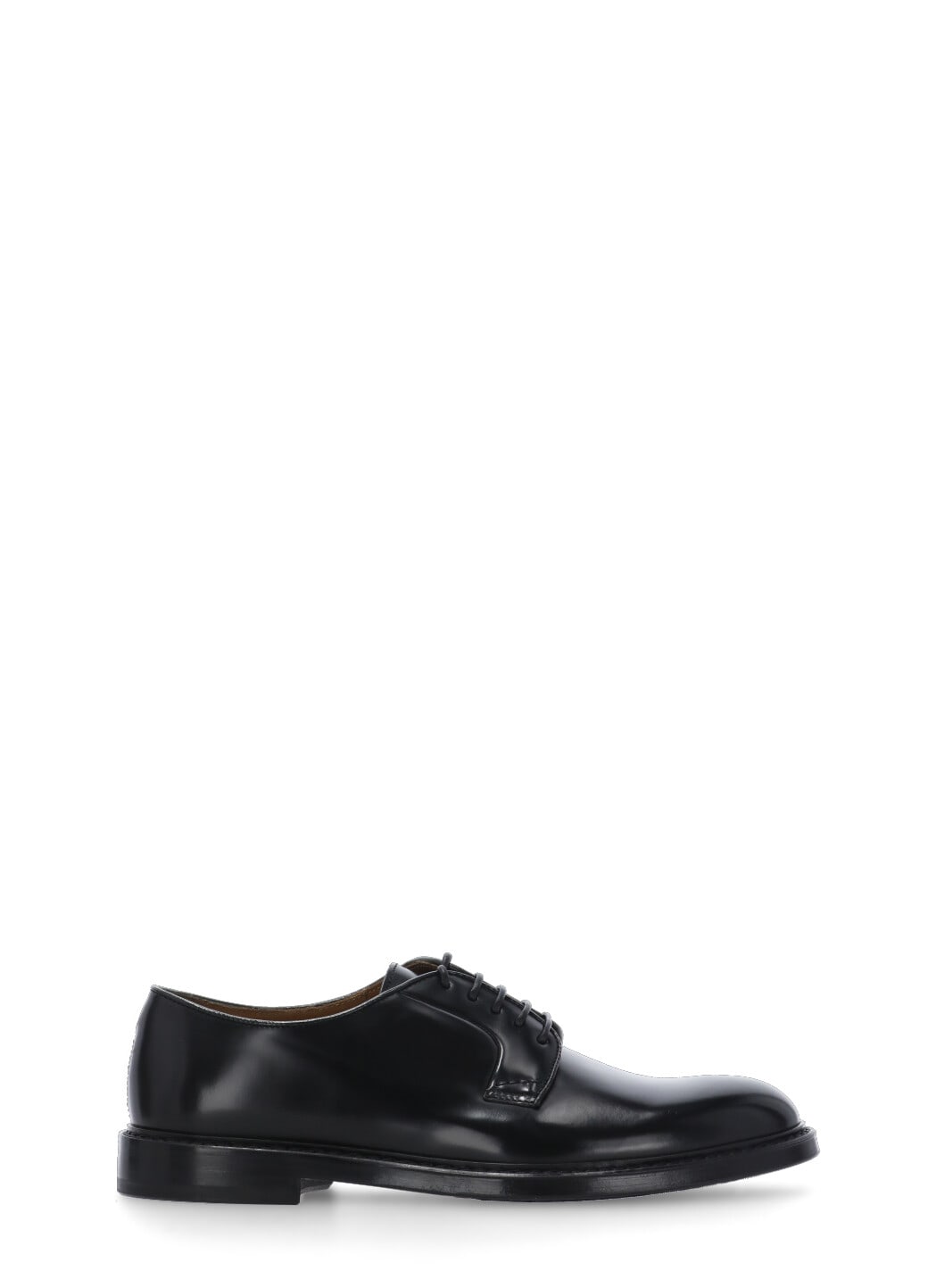 Doucal's Almond-toe Leather Derby Shoes In Black