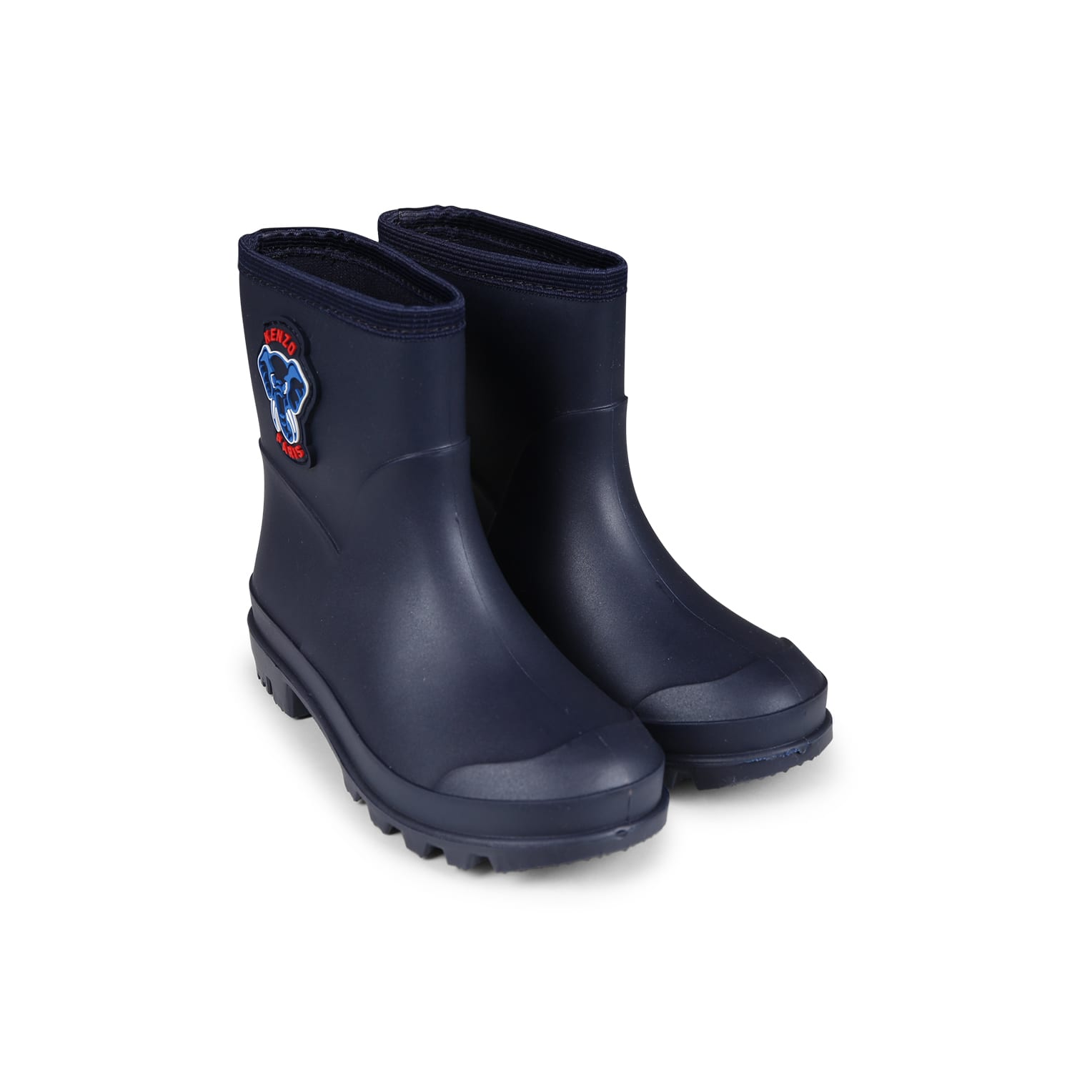 Shop Kenzo Blue Rain Boots For Kids With Elephant And Logo