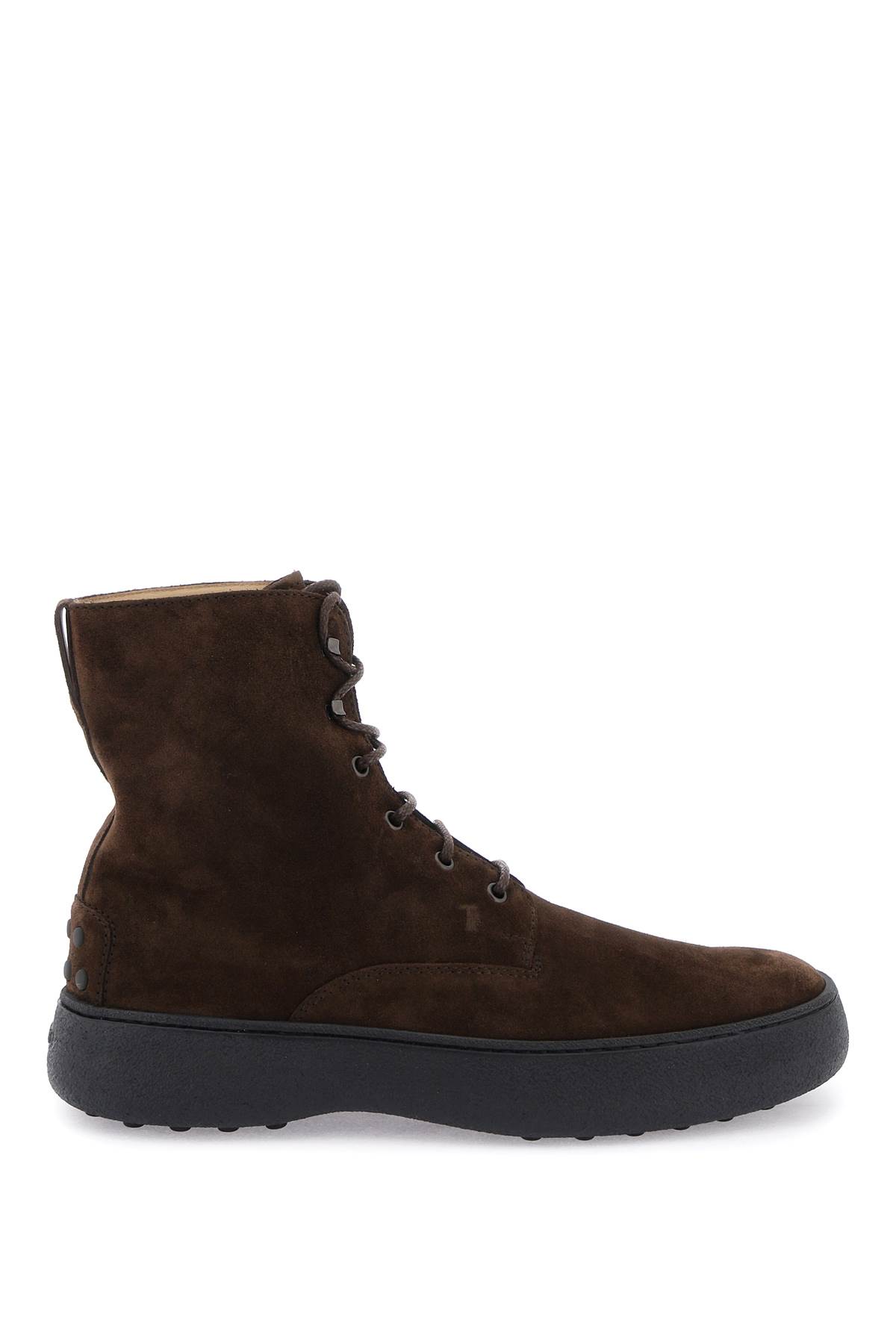 Tods W. G. Lace-up Ankle Boots In Suede