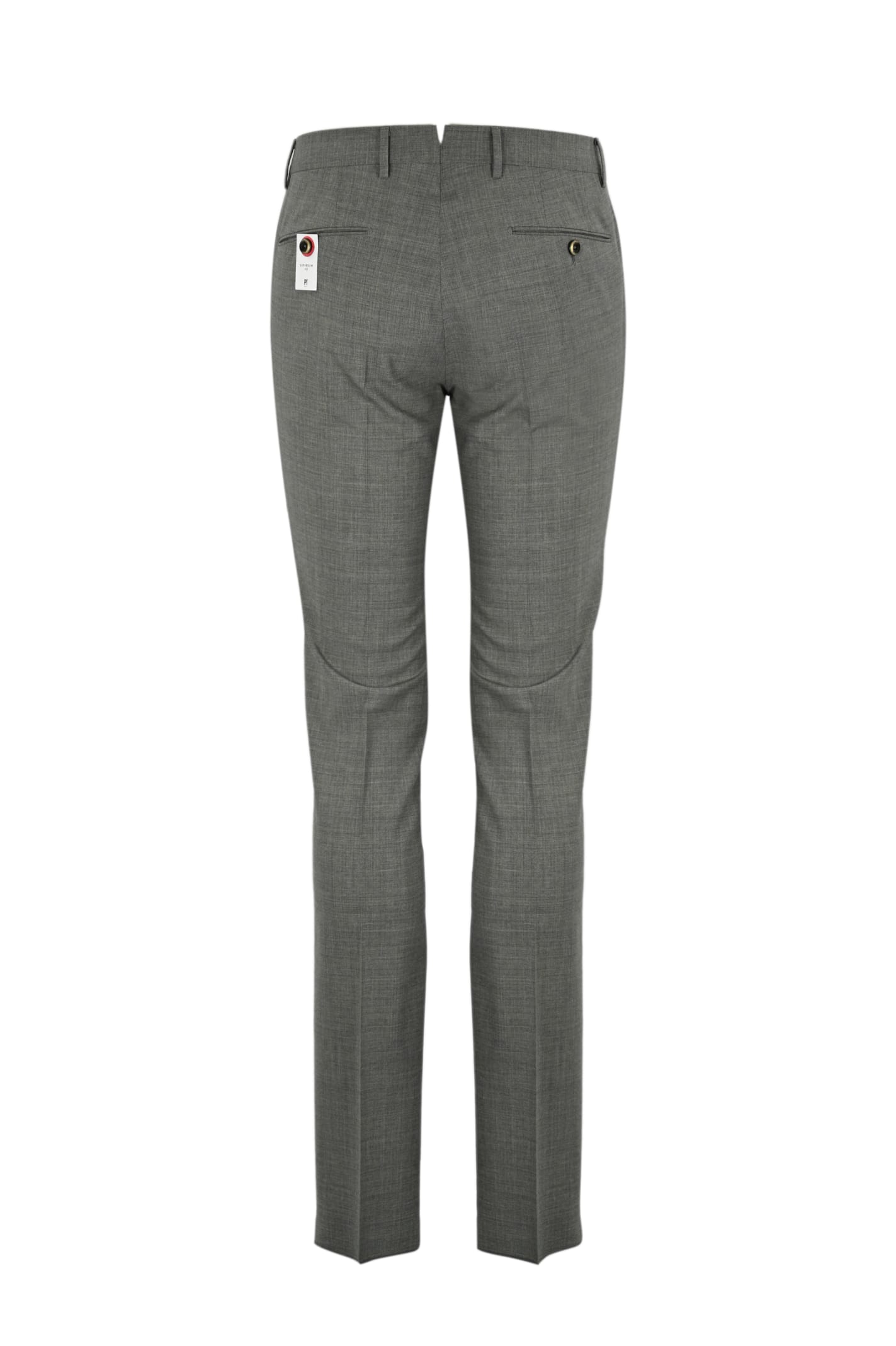 Shop Pt01 Cool Wool Trousers In Grigio