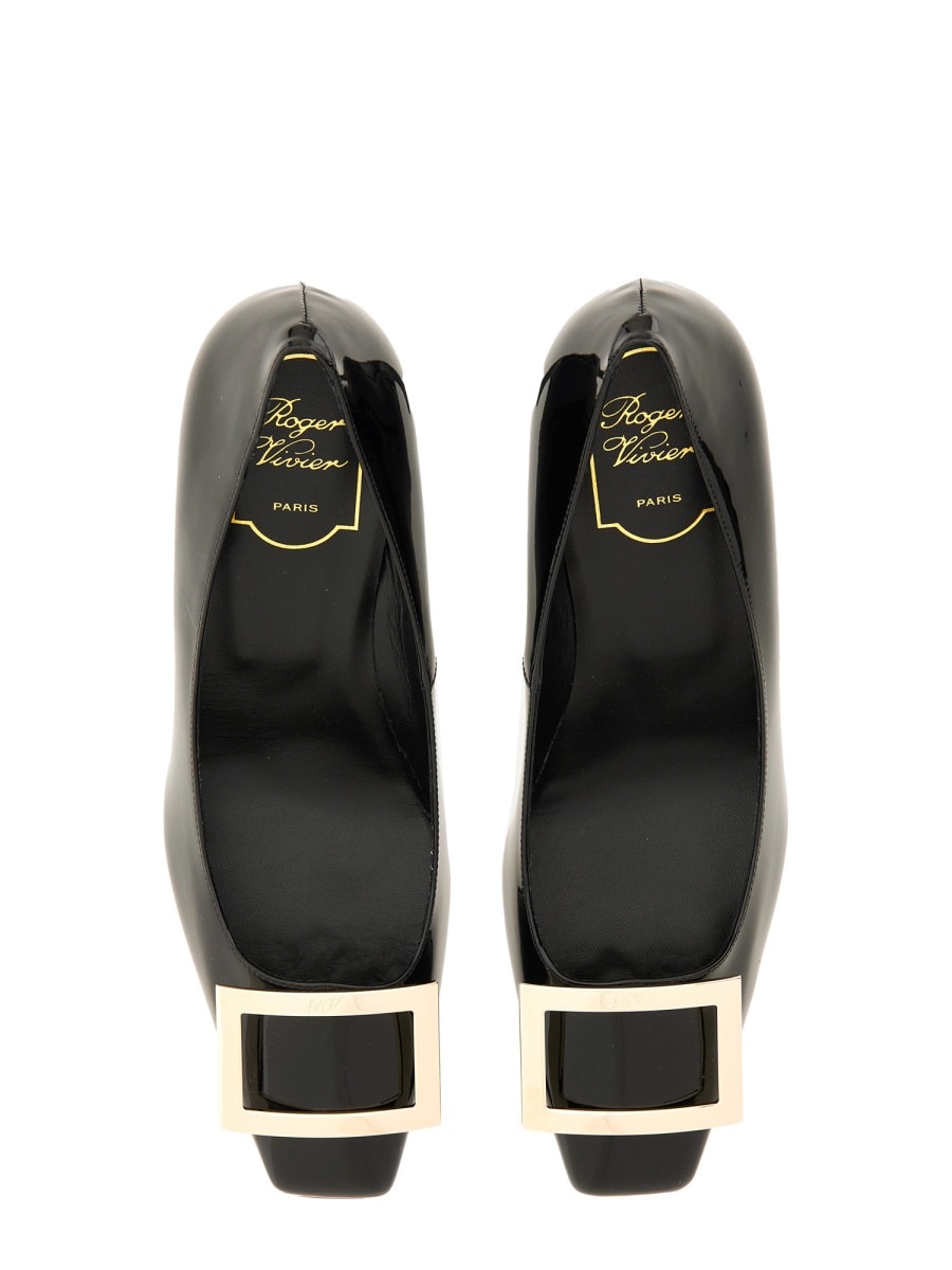 Roger Vivier Black Calf Leather Pumps In Black