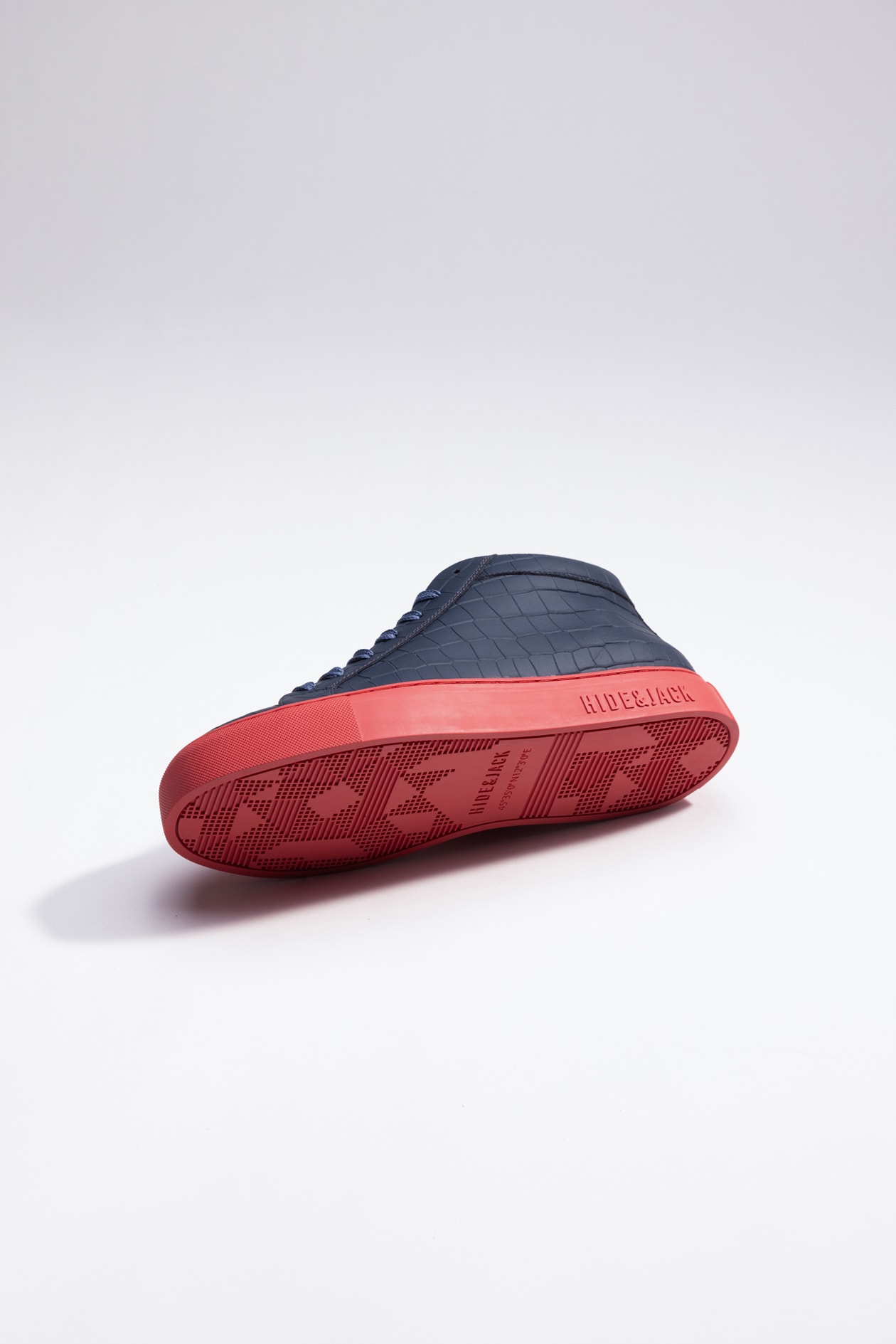 Shop Hide&amp;jack High Top Sneaker - Essence Blue Red