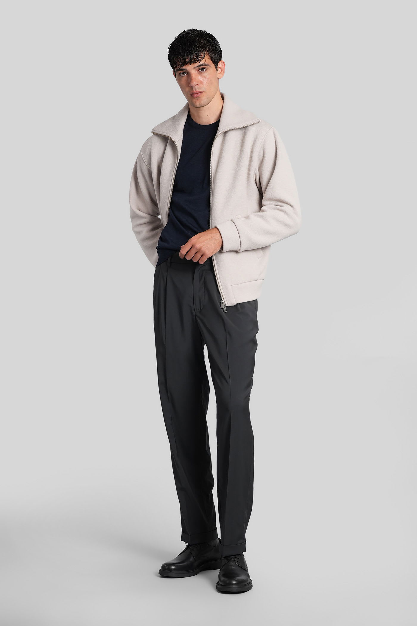 Barena Venezia Alon Casual Jacket In Grey Wool In Gray