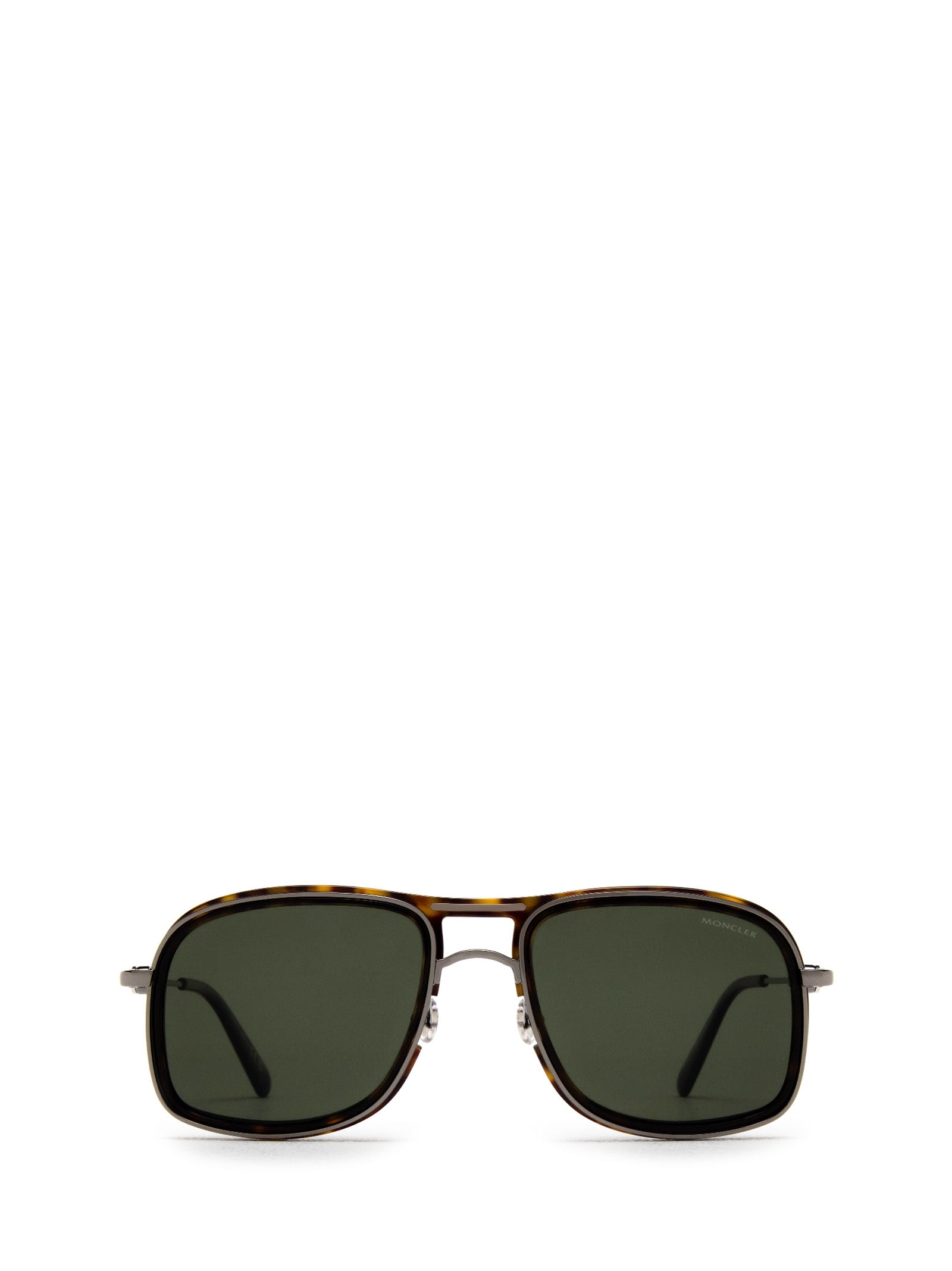 Shop Moncler Ml0223 Dark Havana Sunglasses