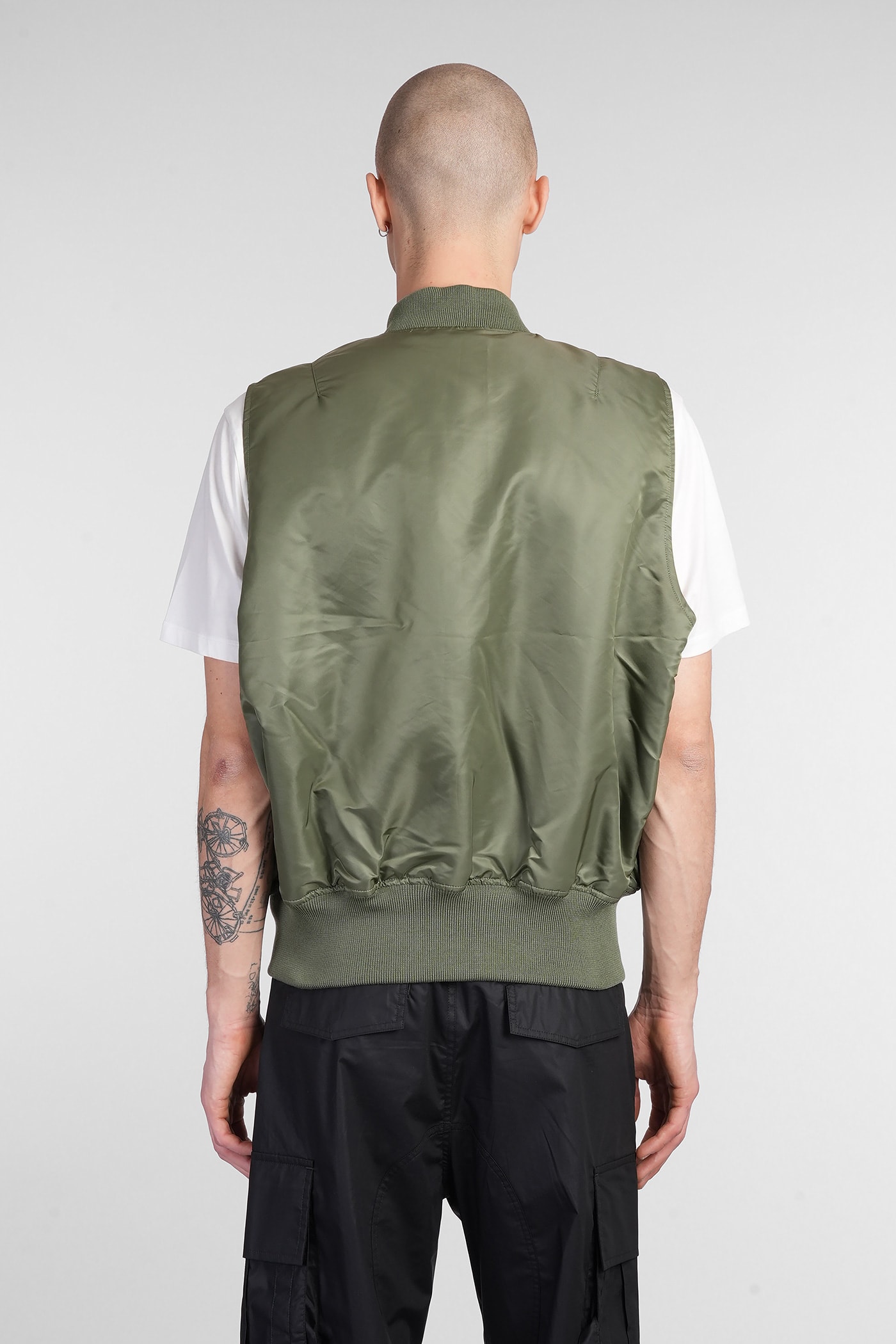 ALPHA INDUSTRIES MA-1 VEST VEST IN GREEN NYLON