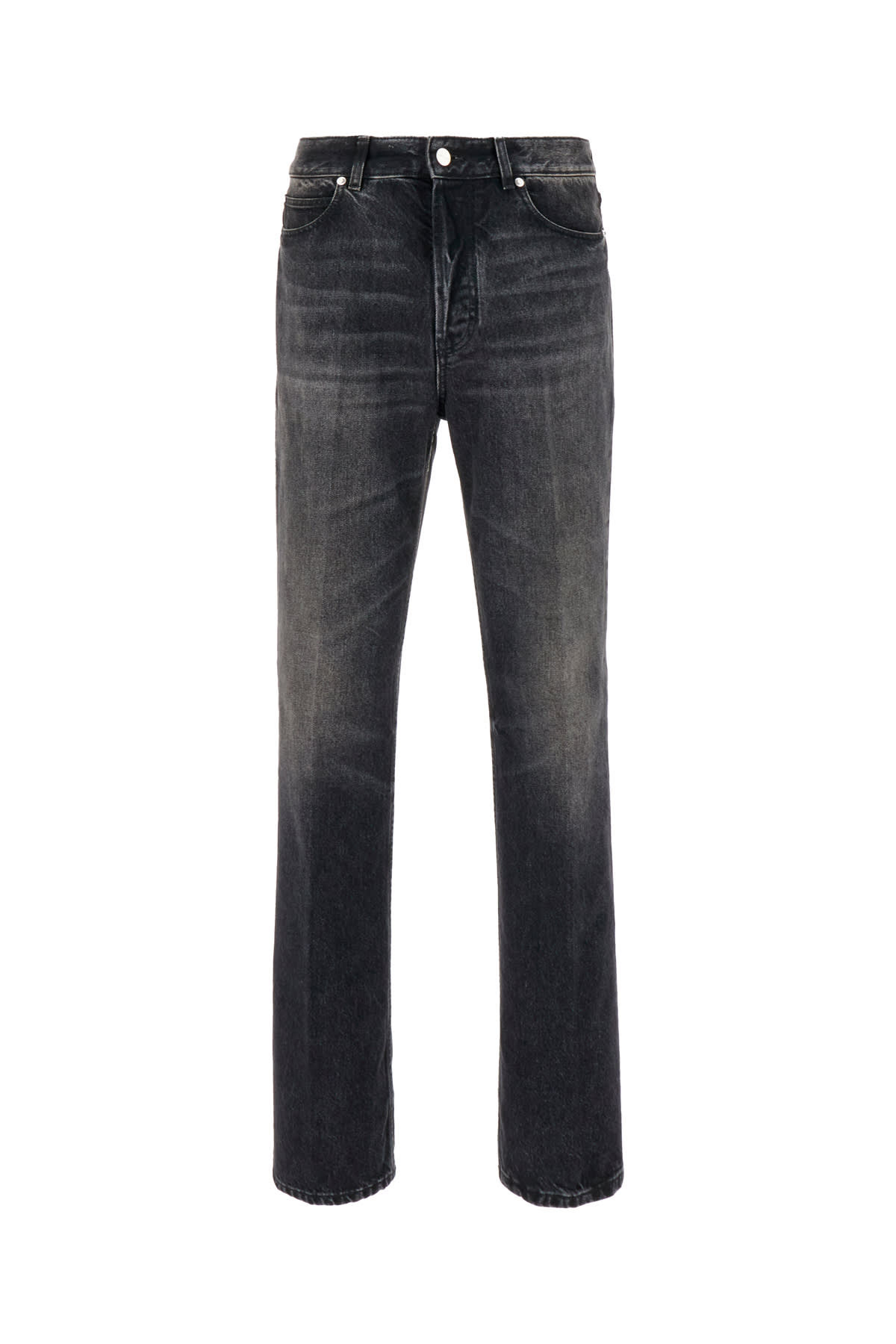 Shop Ferragamo Slate Denim Jeans In Nero