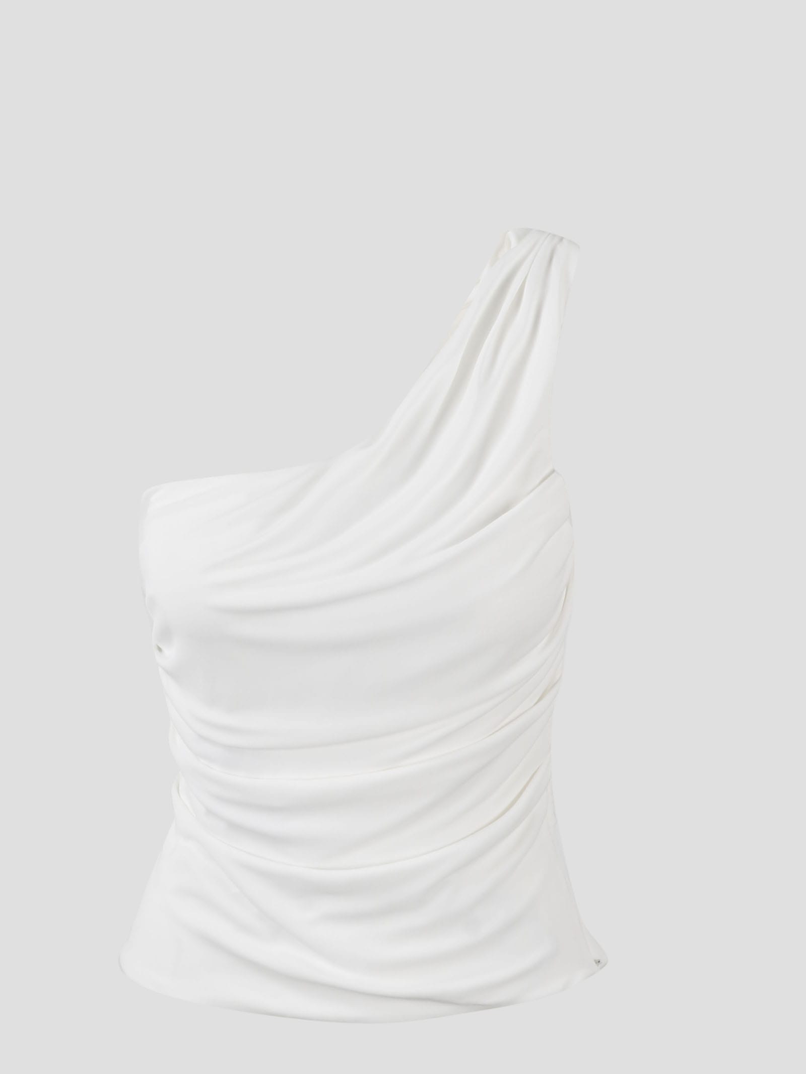 Shop Alberta Ferretti One Shoulder Top In White