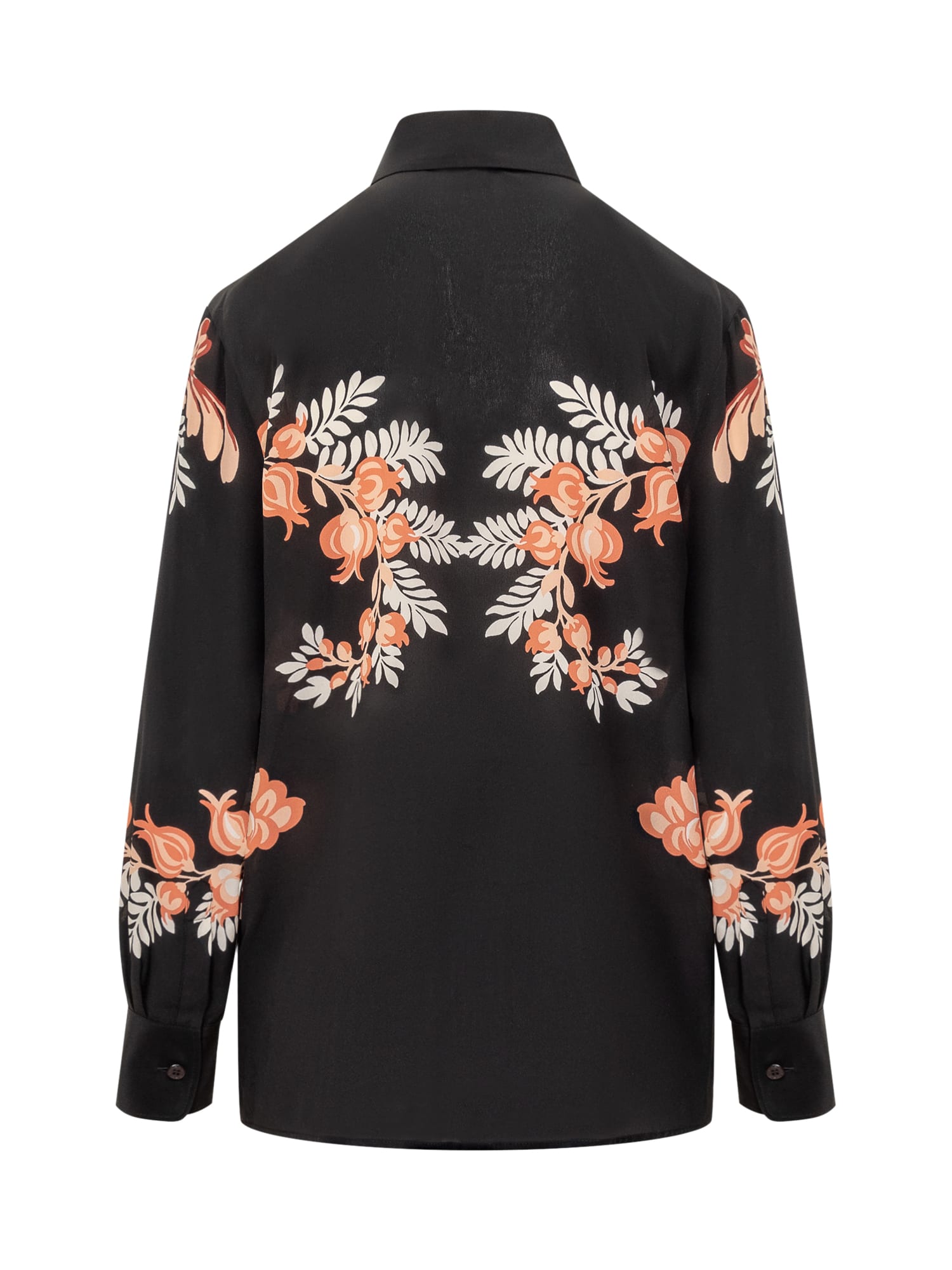 Shop Etro Shirt With Floral Pattern In Nero