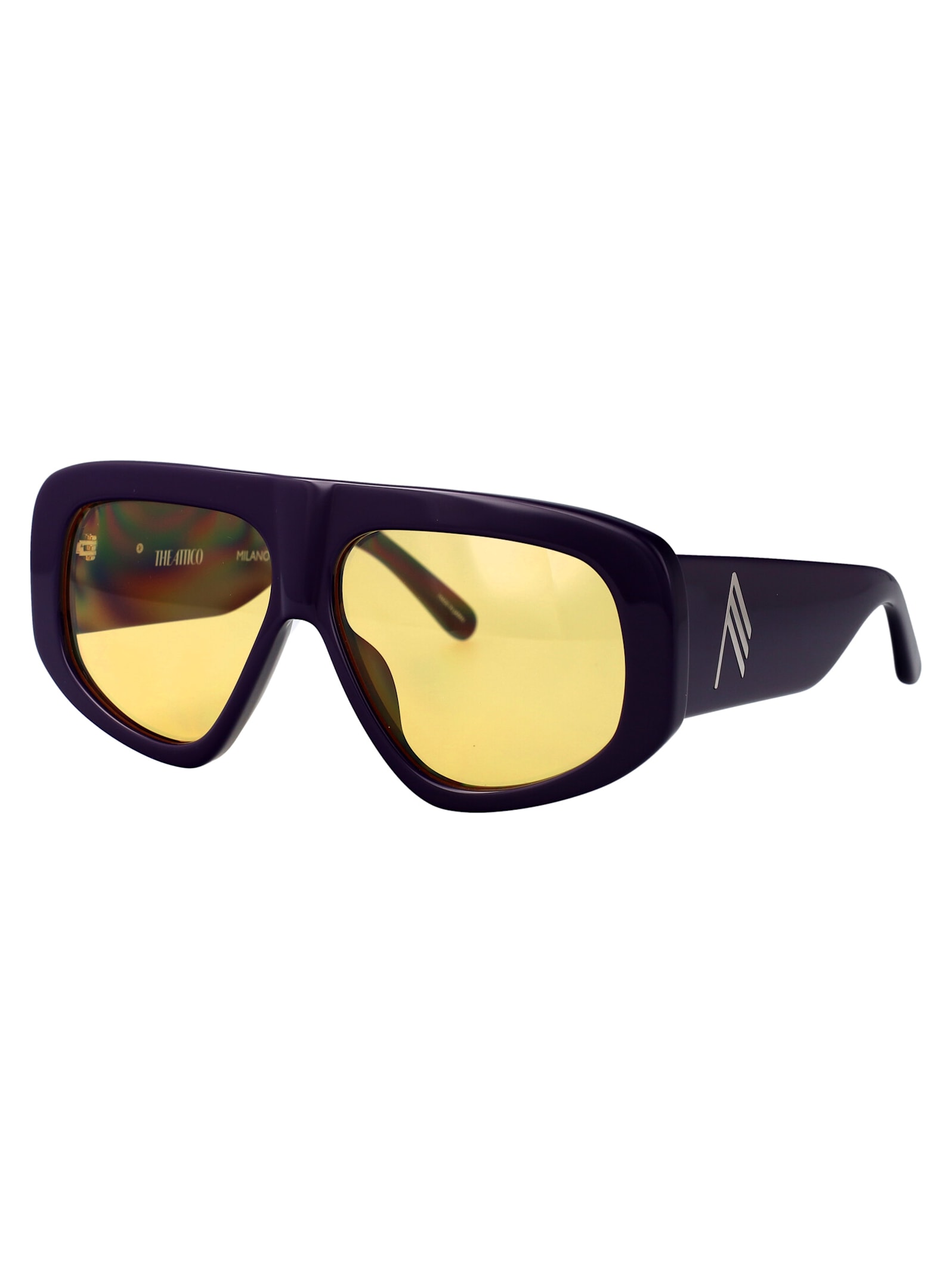 Attico 57c2sun Sunglasses In Purple/silver/yellow
