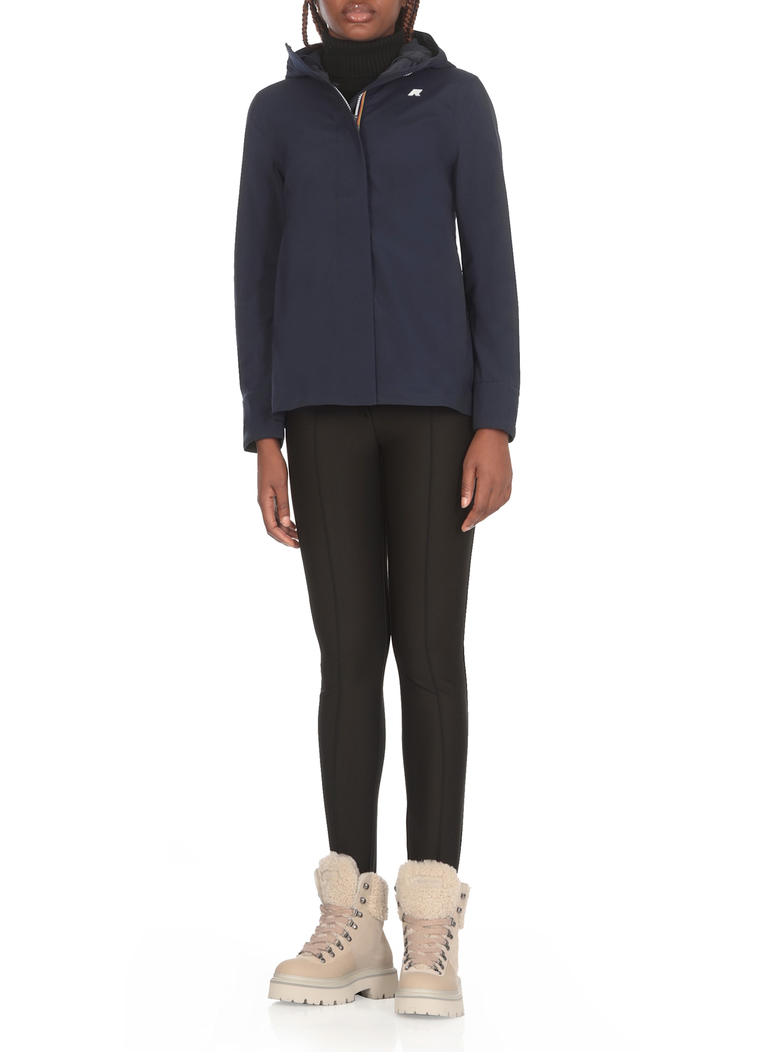 Shop K-way Madalina Bonded Jacket In Blue