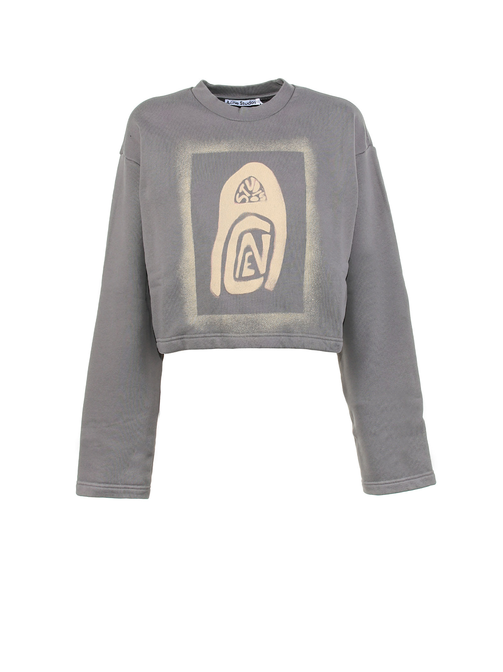 Acne Studios Sweater In Cotton With Contrast Detail
