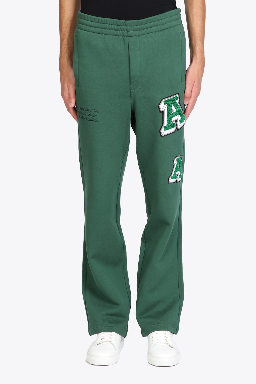 Axel Arigato Illusion Sweatpants Green cotton sweatpants with monogram patches - Illusion sweatpants