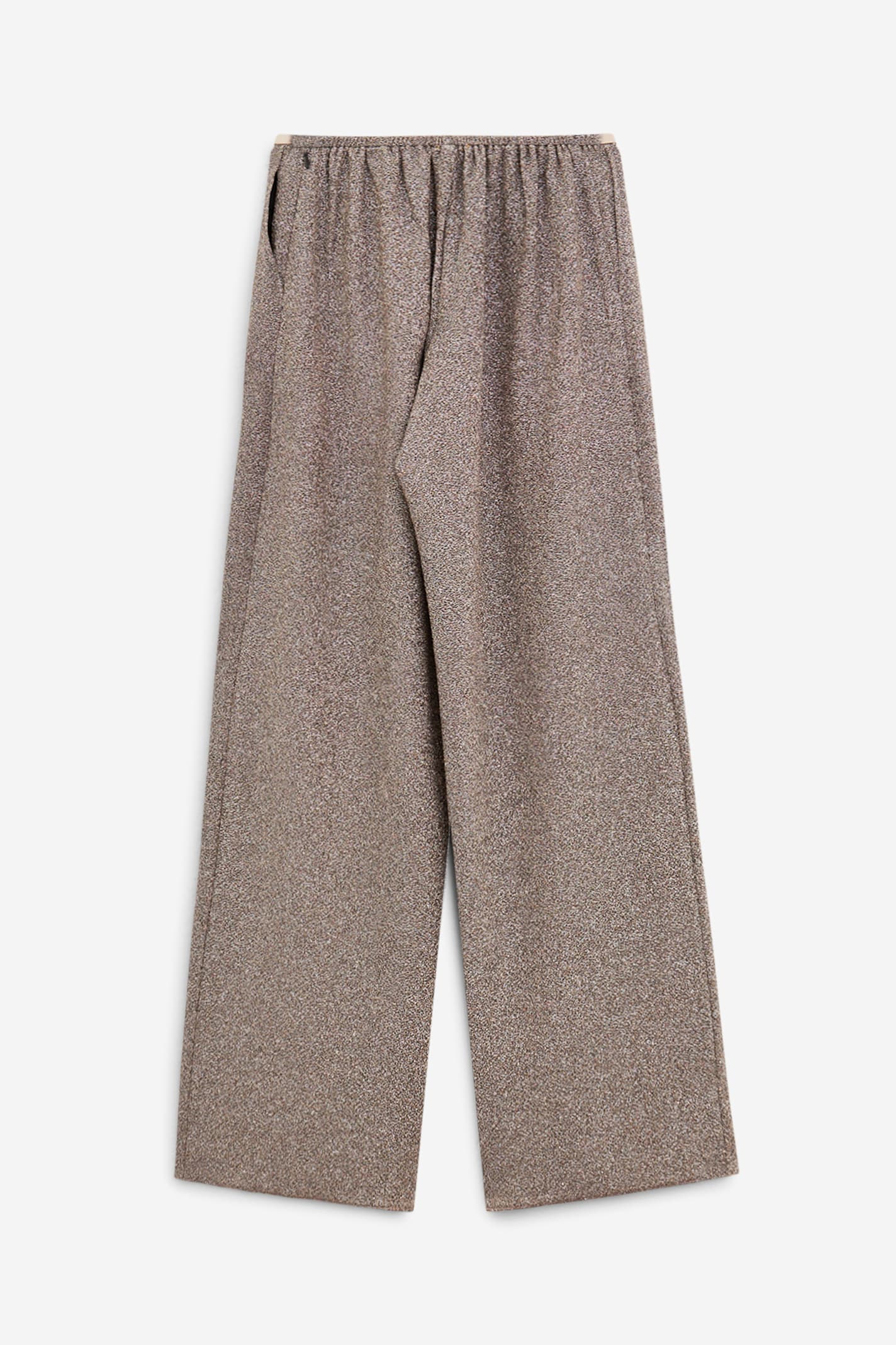 Forte Forte Women Lurex Wide-leg Trousers In Brown