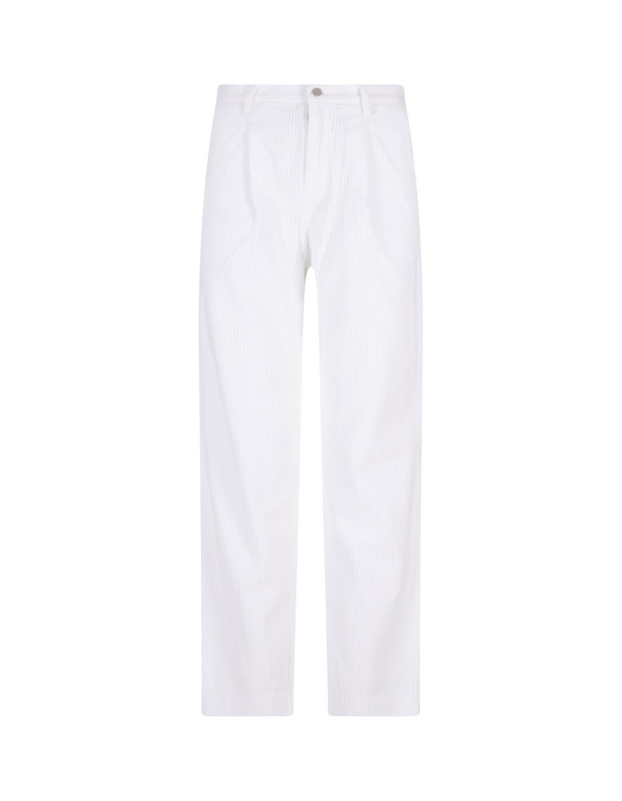 Fedeli Woman Trousers In White Corduroy