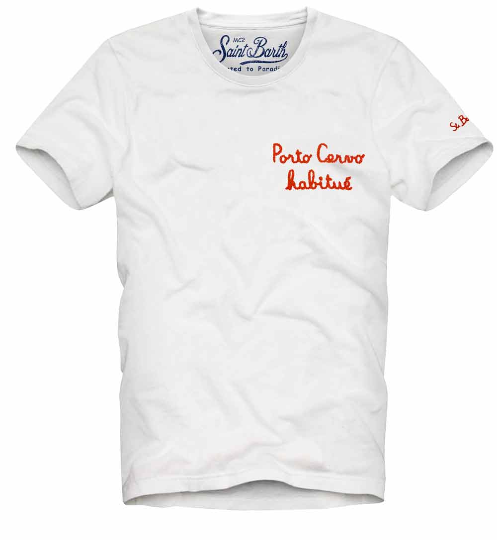 MC2 Saint Barth Embroidered T-shirt Porto Cervo Habitué
