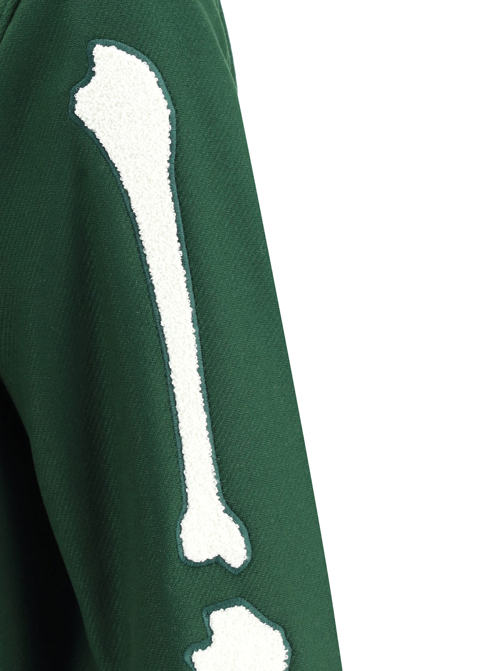 Amiri Bone-patches Felted Jacket In Green