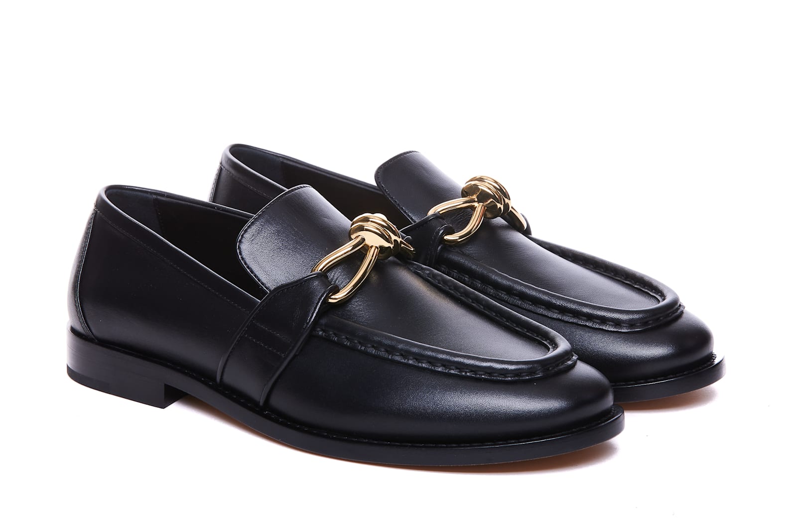 Shop Bottega Veneta Astaire Loafers In Black