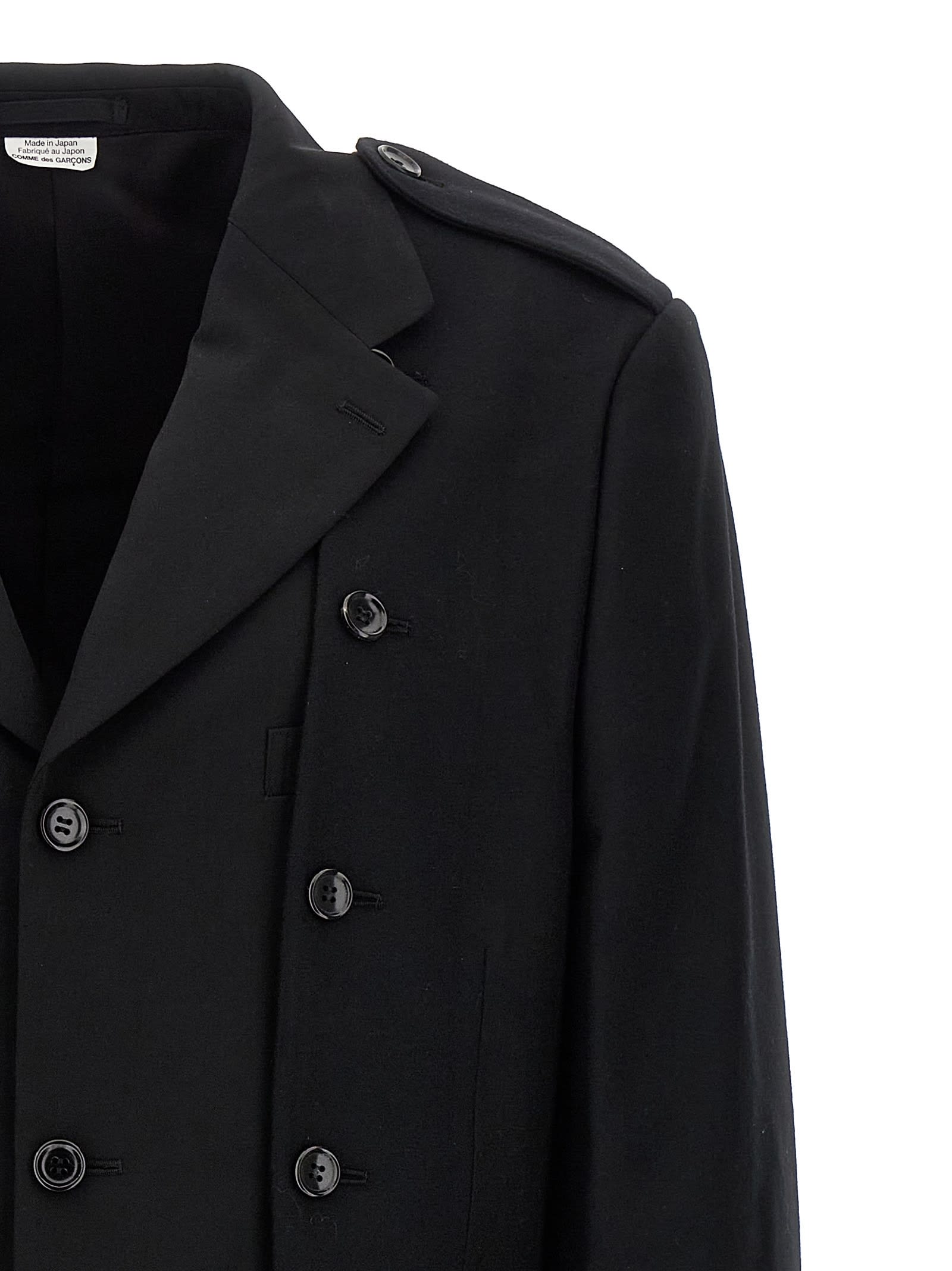 Comme Des Garçons Homme Deux Double Layer Blazer Coat In Black