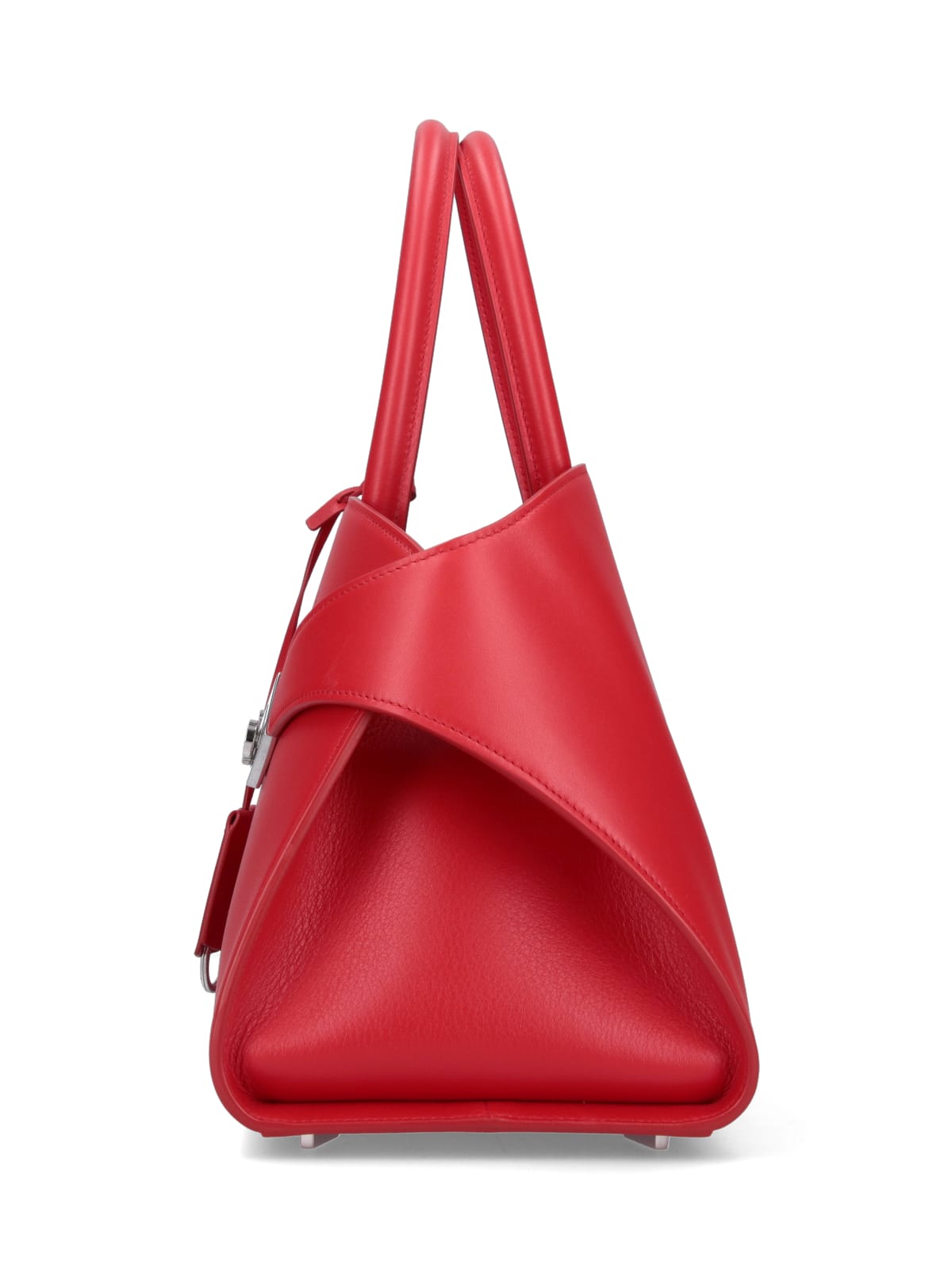 Ferragamo Hug Small Leather Top Handle Bag In Red