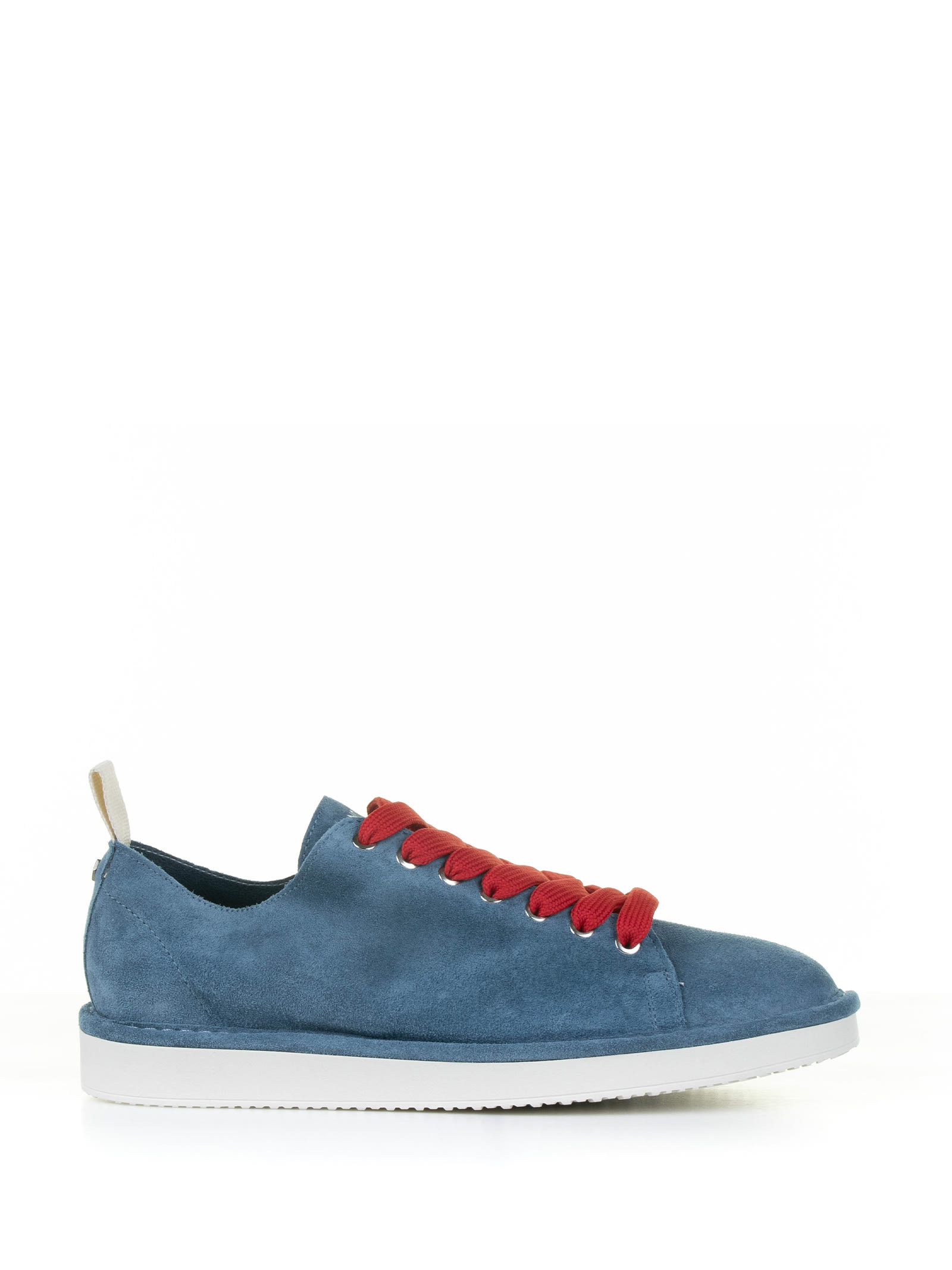 Shop Pànchic Sneaker In Blue Suede In Basic Blue- Red