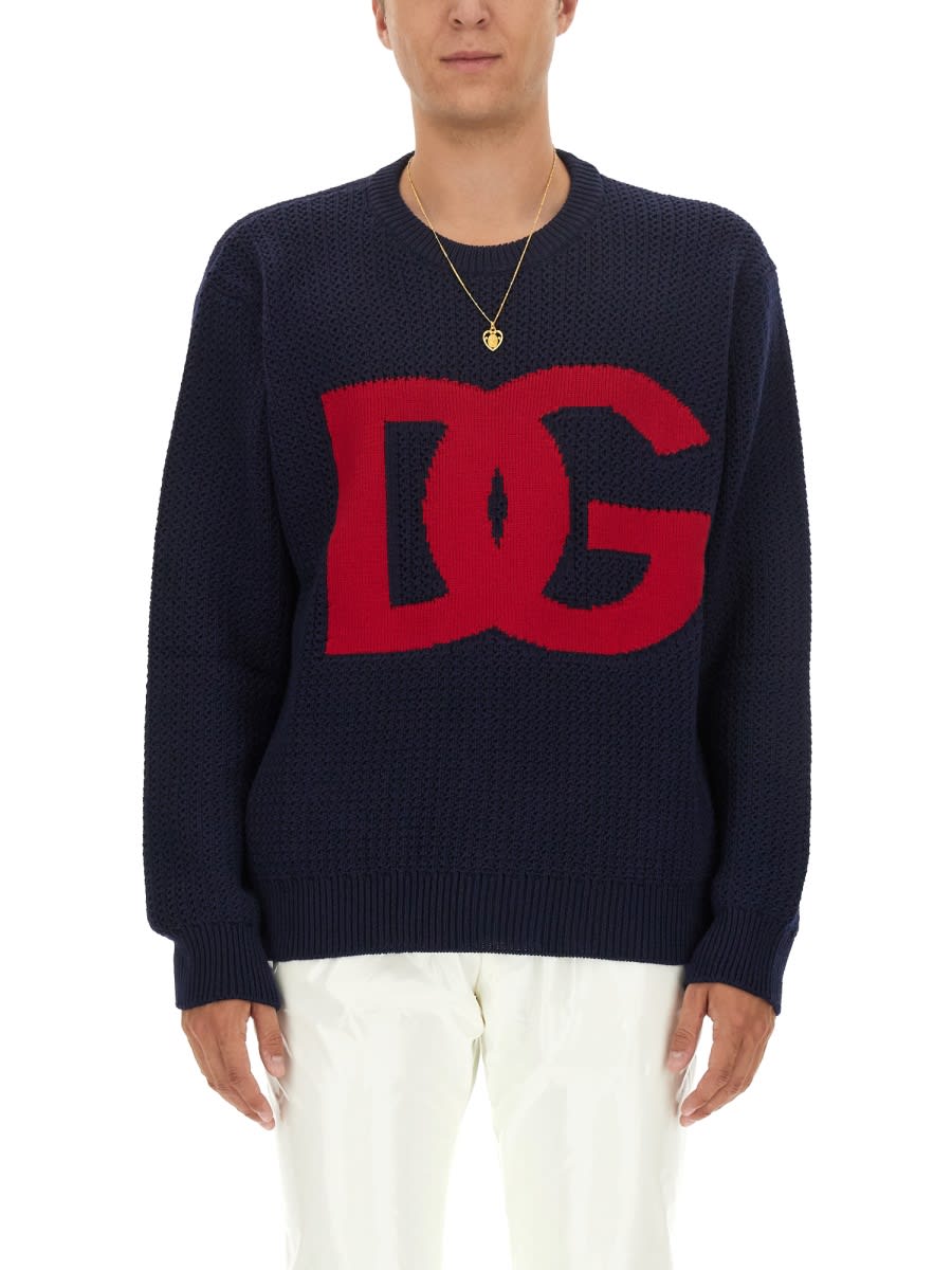 Shop Dolce & Gabbana Jersey With Logo In Black