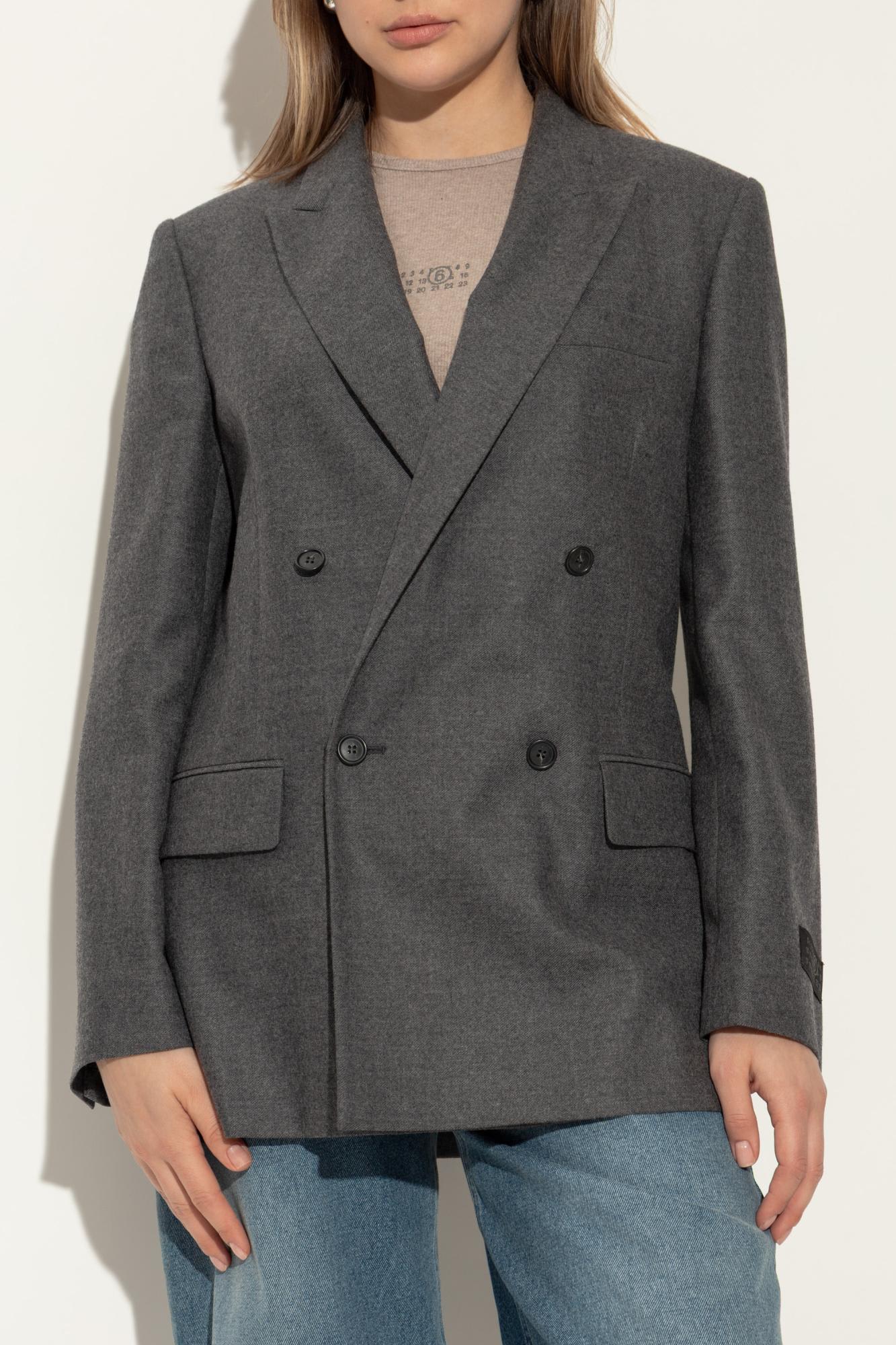 Mm6 Maison Margiela Vent Back Front Pockets Lapels Notched In Gray