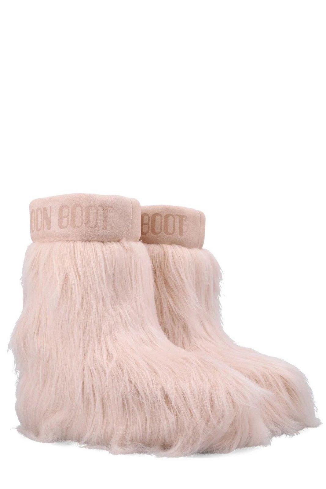 Moon Boot Icon Embroidered Boots In Rosa