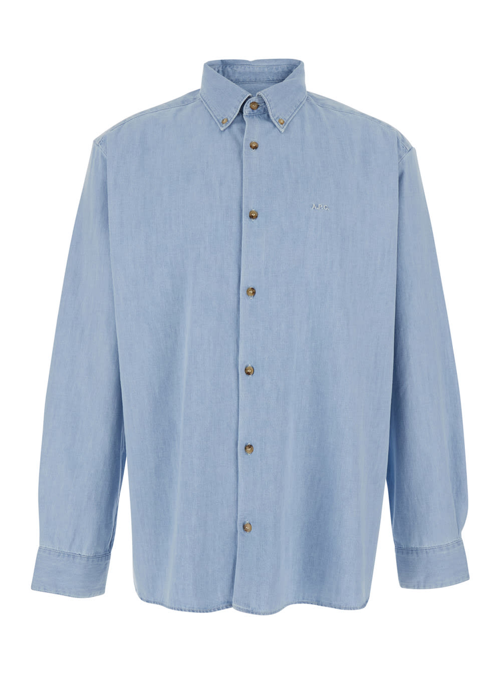 Apc A.p.c. Chemise Mathias In Light Blue