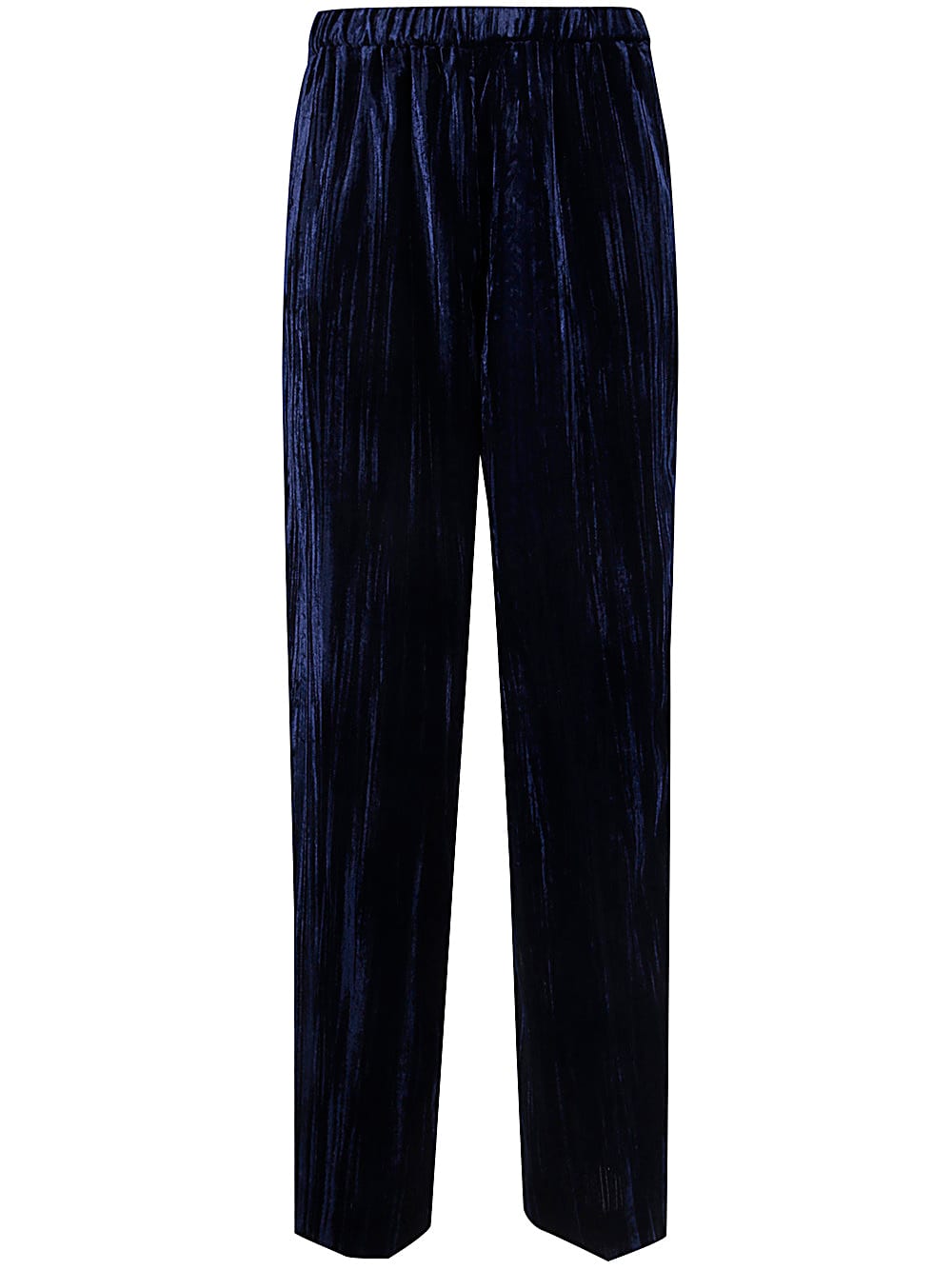 Shop Aspesi Wide Leg Trousers In Navy