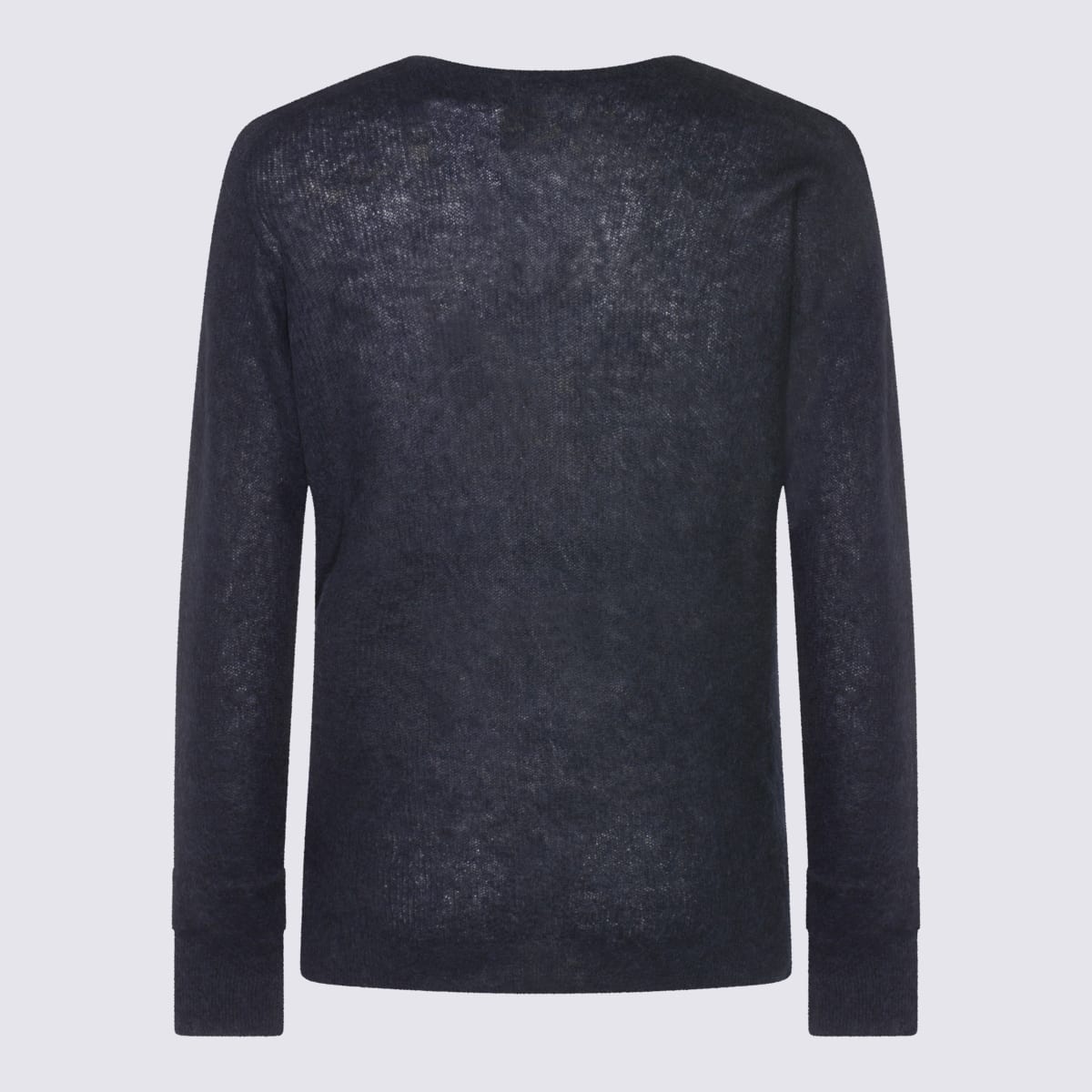 Auralee Lightweight Knit Long Sleeve Crew Sweater In Blue